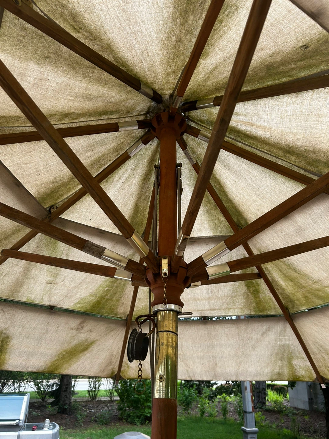 Outdoor Patio Umbrella with Wooden Frame - photo 4