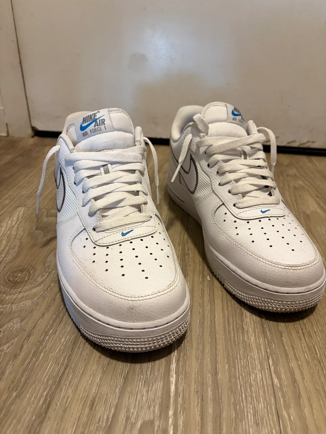 Nike Air Force 1 White/Blue Sneakers