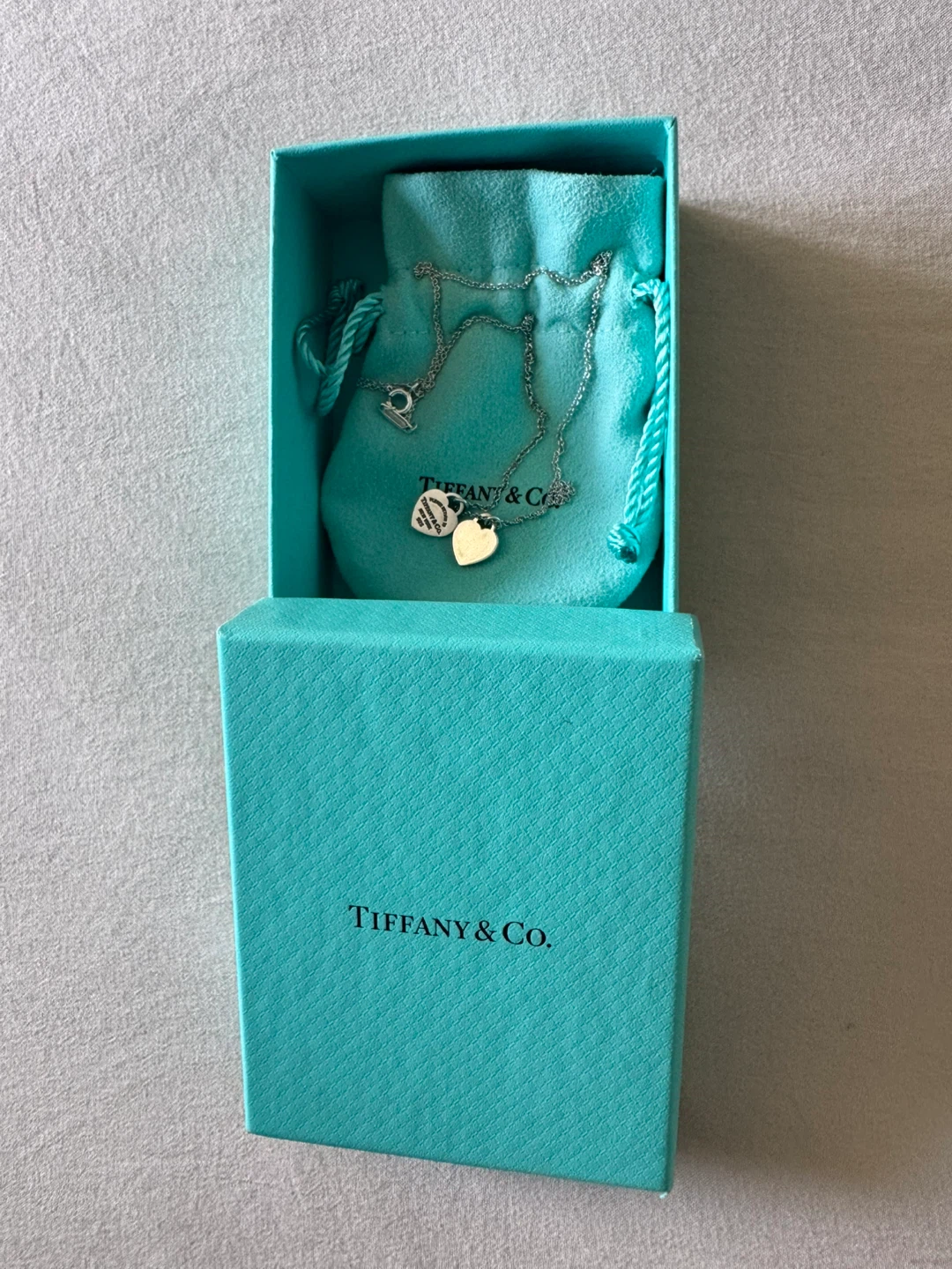 Tiffany & Co. Sterling Silver Double Heart Necklace
