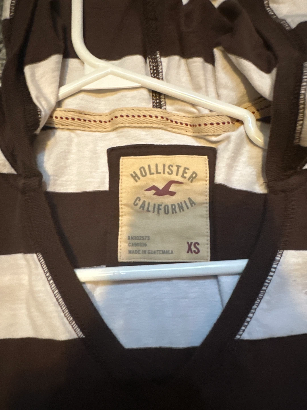 Hollister Striped half sleeved hooded shirt  XS - photo 2