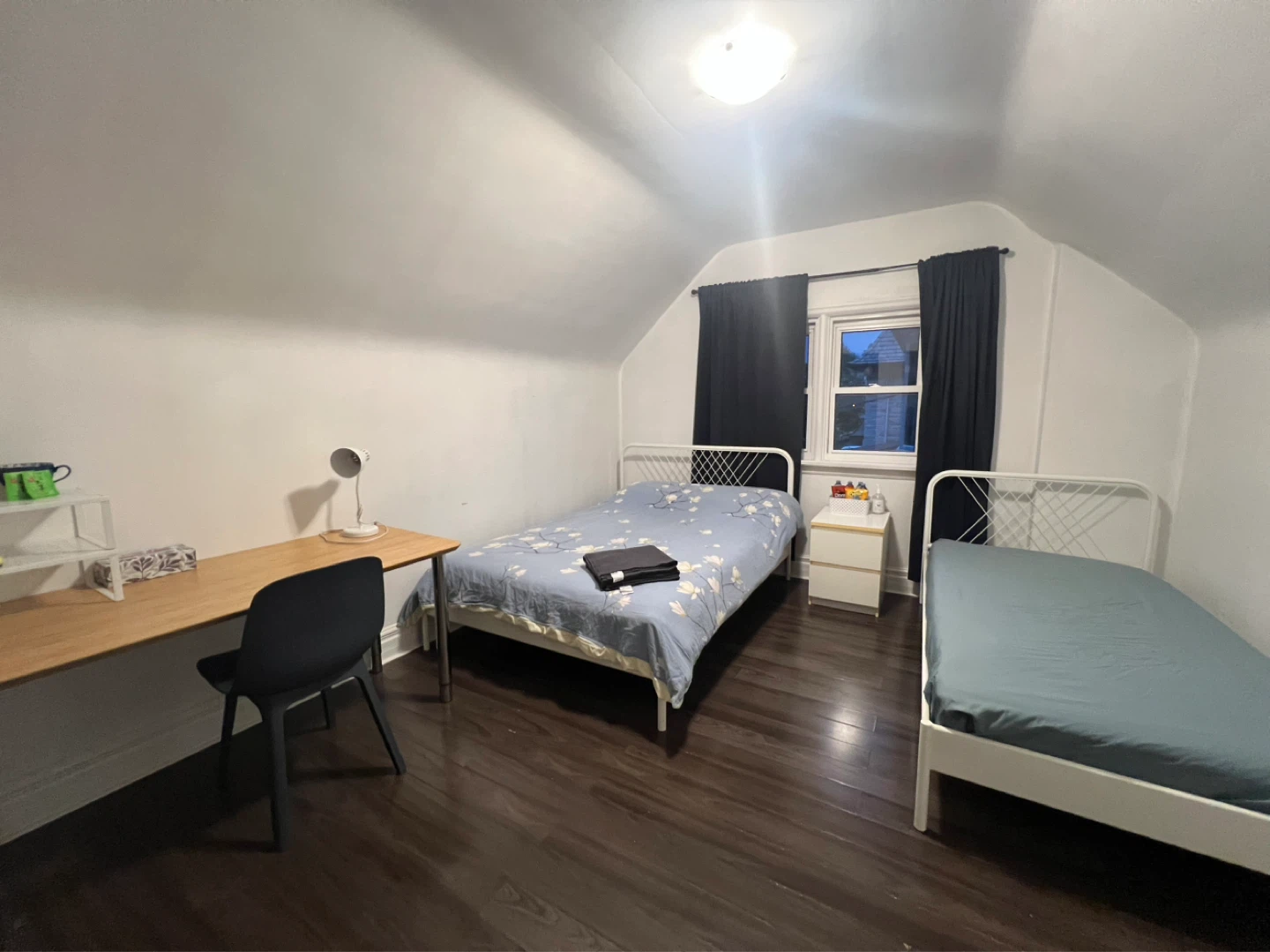 Moving sell: Ikea White Double Metal Bed Frame free mattress - photo 2