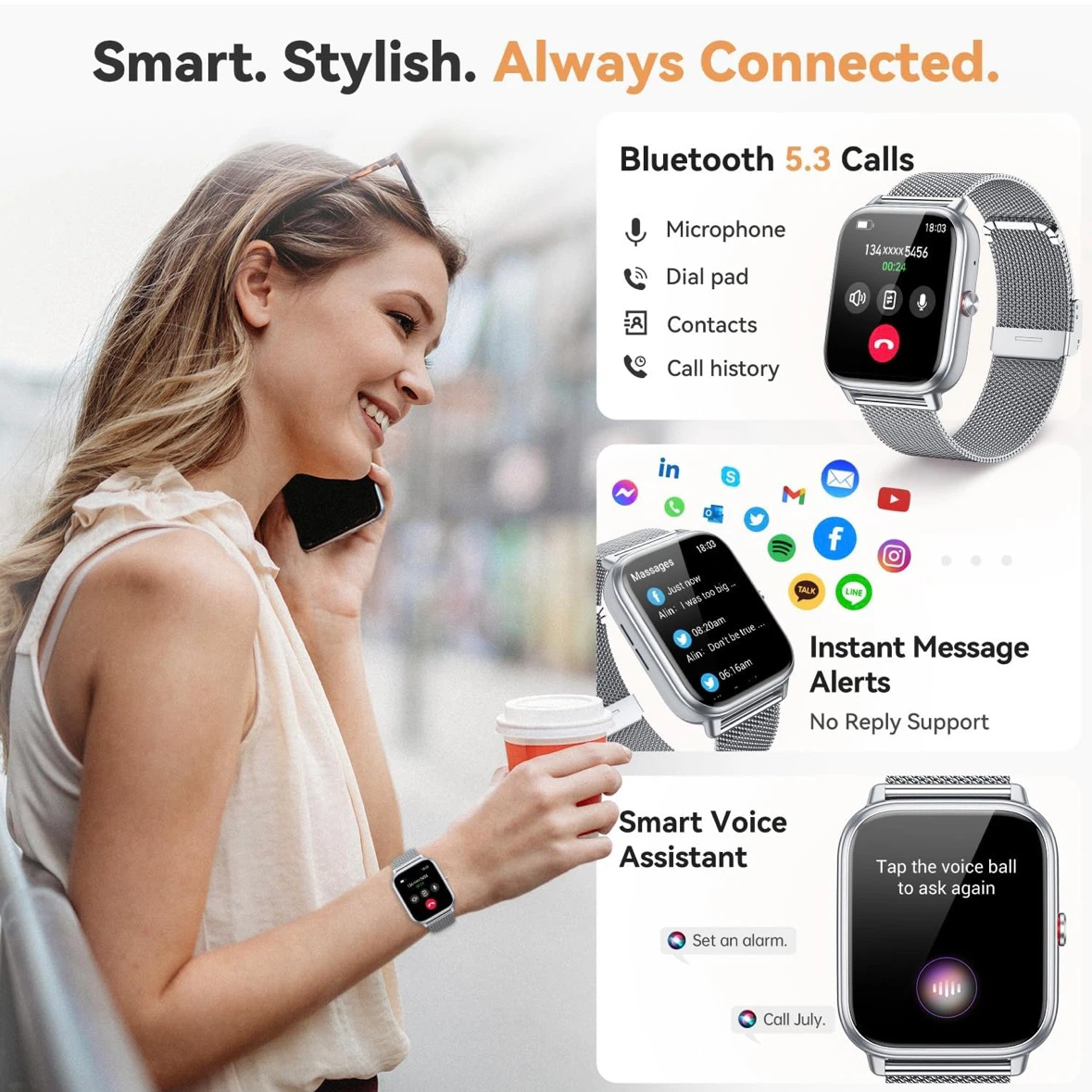 Brand New Android & iOS Smart Watch (Silver) - photo 5