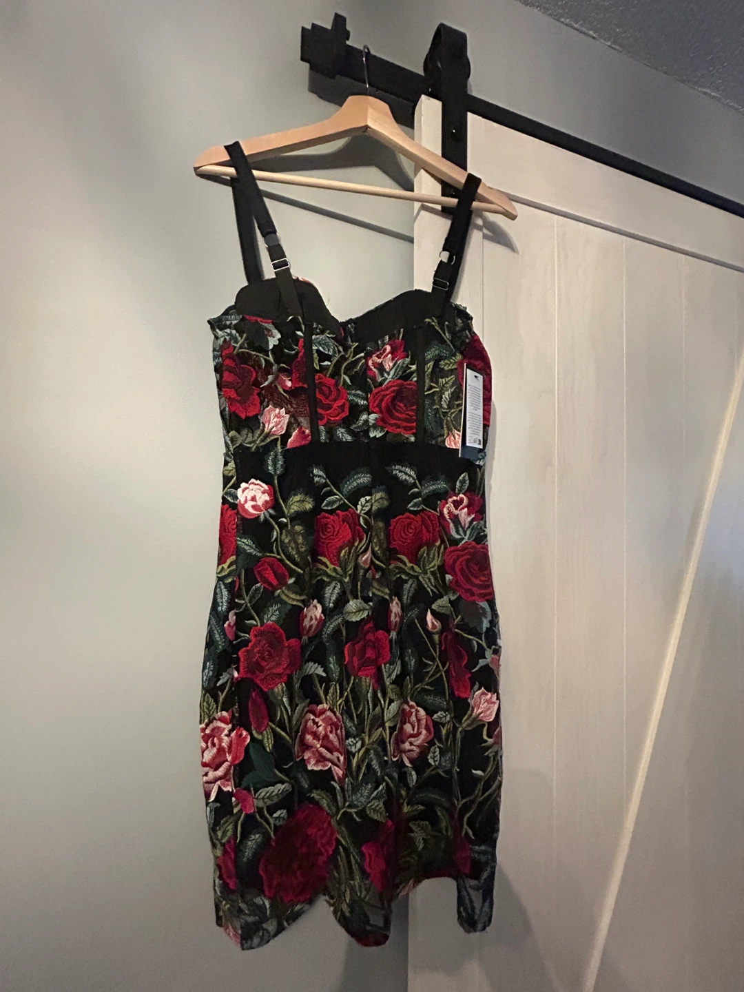 Marciano Floral Embroidered Mini Dress