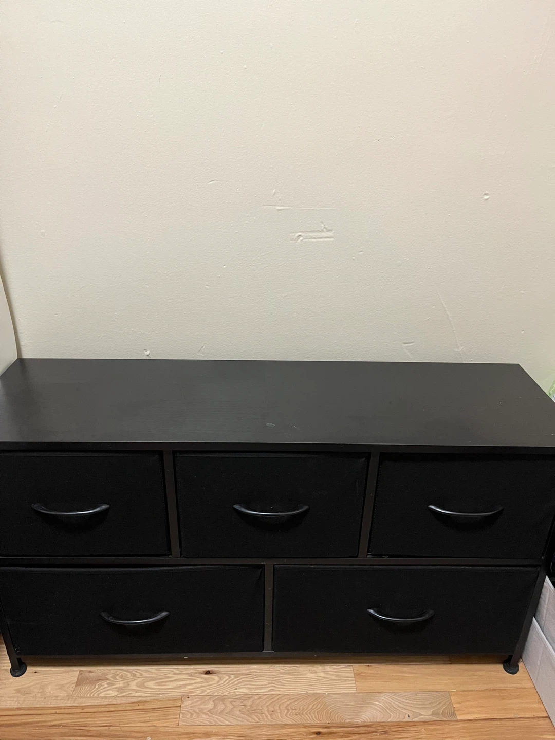 5-Drawer Dresser — Black Fabric Storage Chest - photo 2