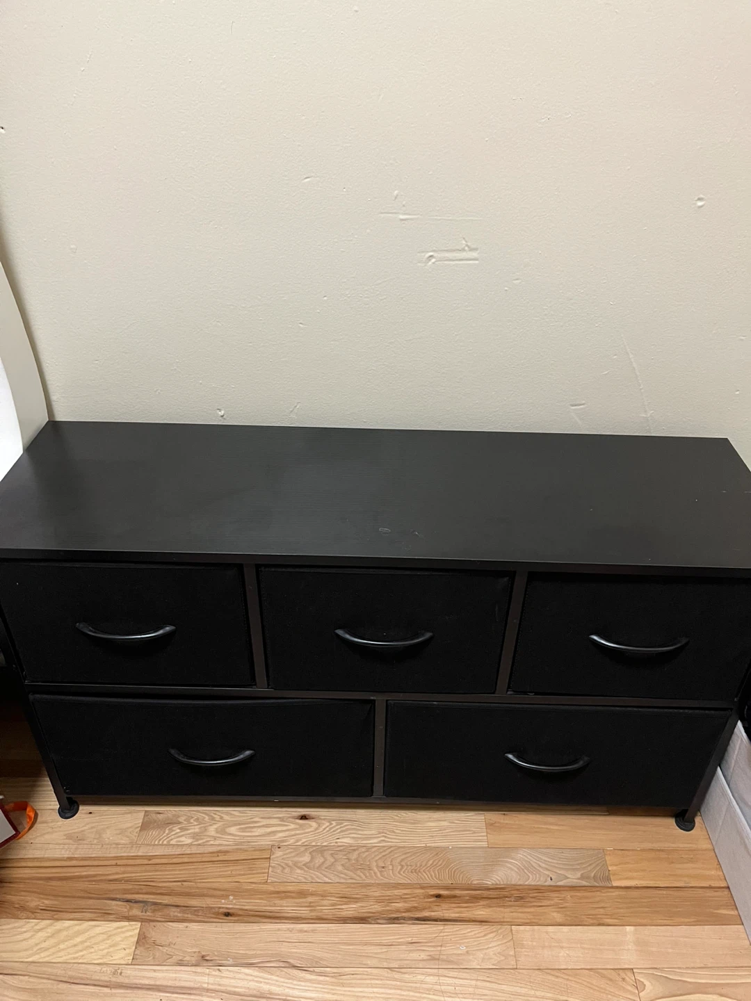 5-Drawer Dresser — Black Fabric Storage Chest - photo 3