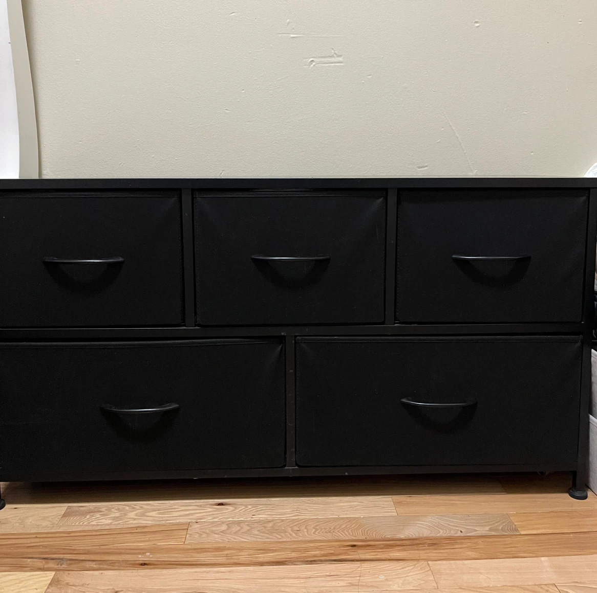 5-Drawer Dresser — Black Fabric Storage Chest - photo 5