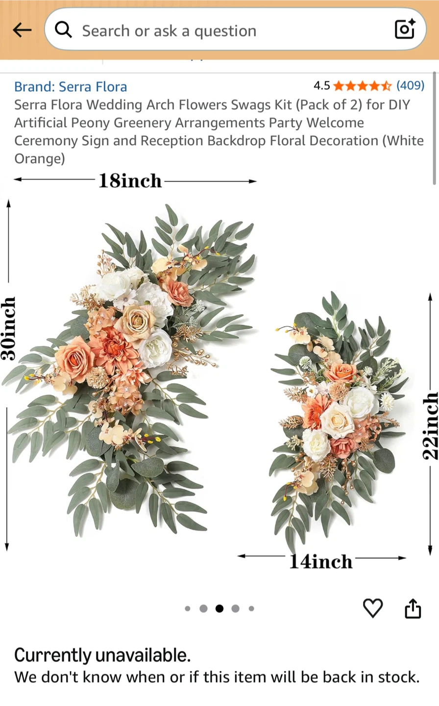 Wedding Arch  Flower Swag Kits - photo 2
