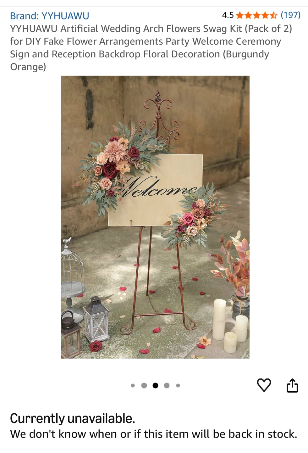 Wedding Arch  Flower Swag Kits - photo 3