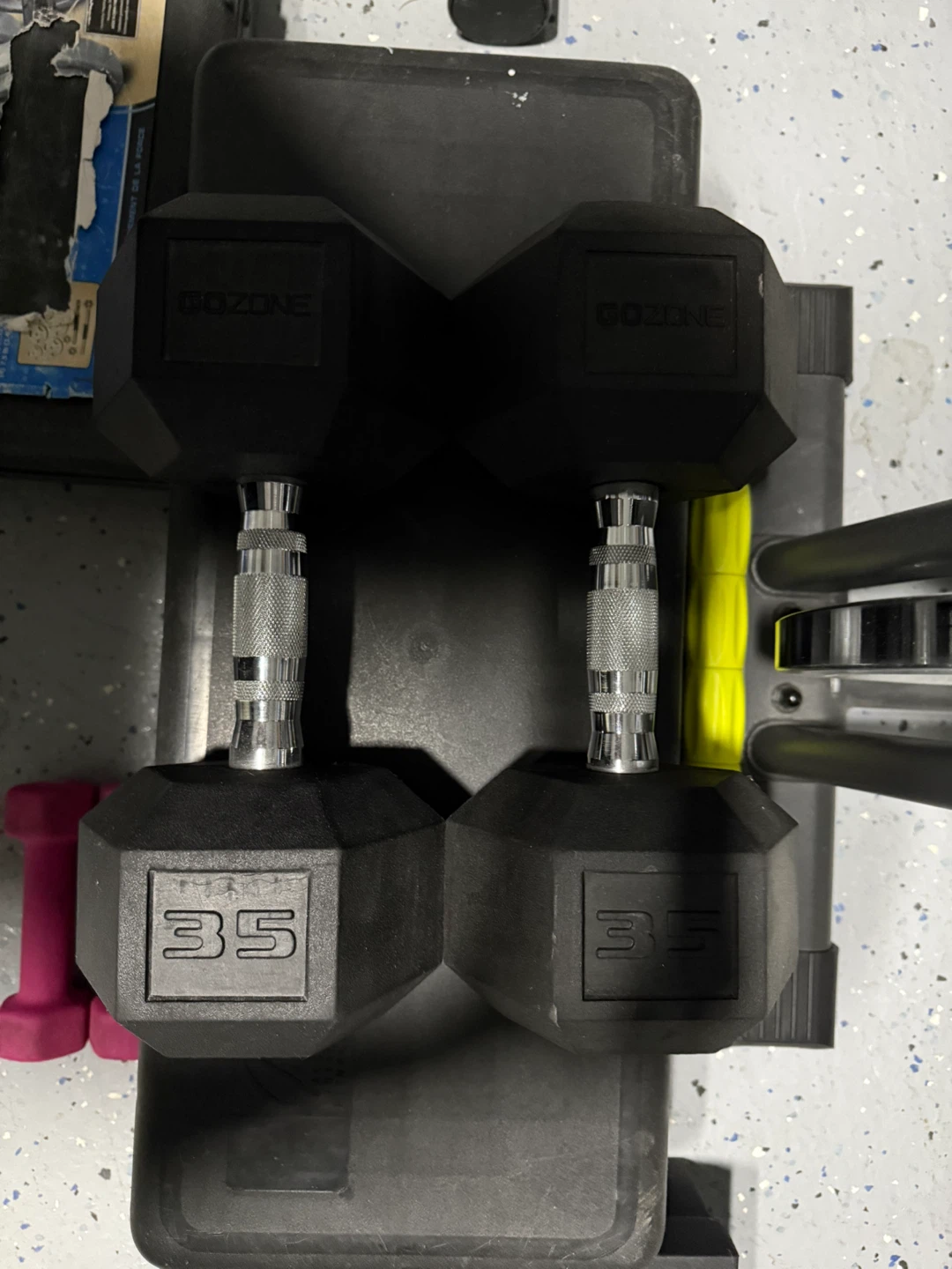 GOZONE Hex Dumbbells - 35 lbs (Pair)