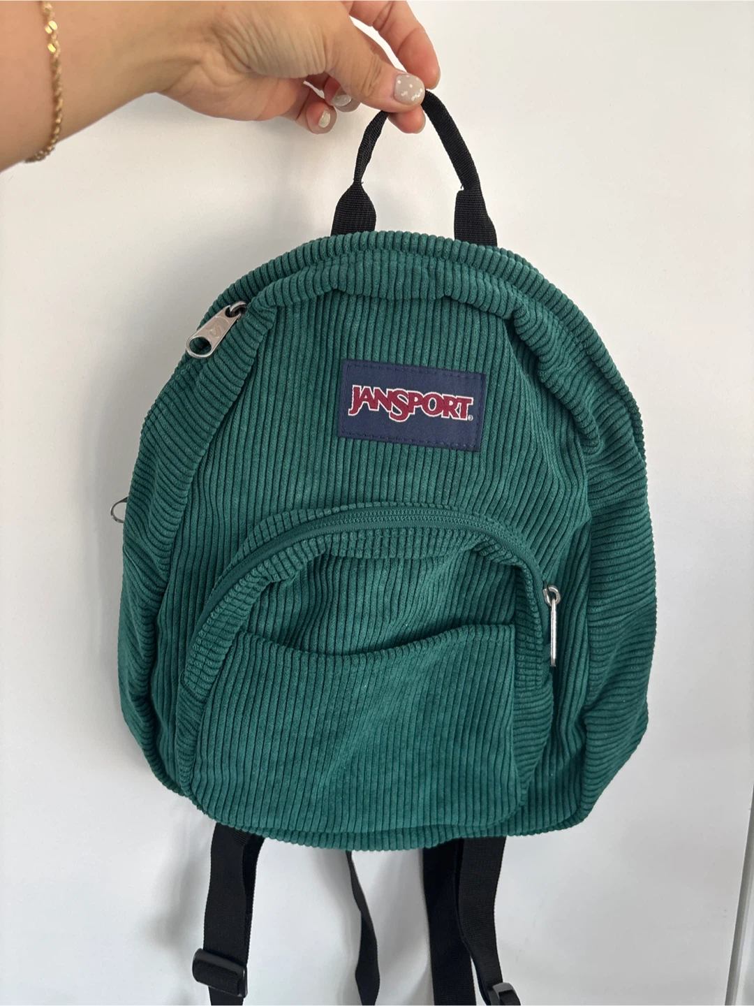 Jansport Corduroy Mini Backpack Green