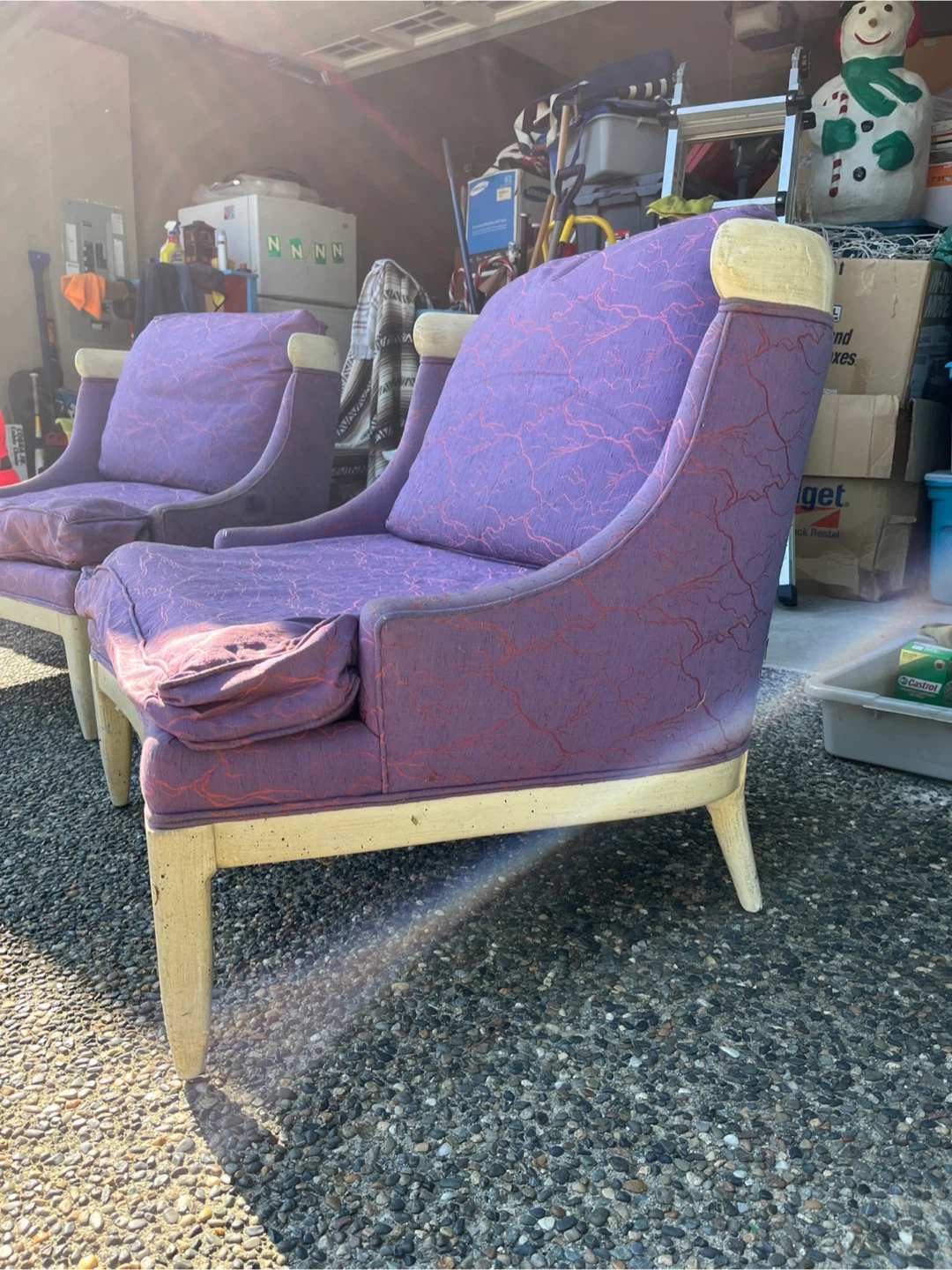 Vintage- Purple Accent Chairs