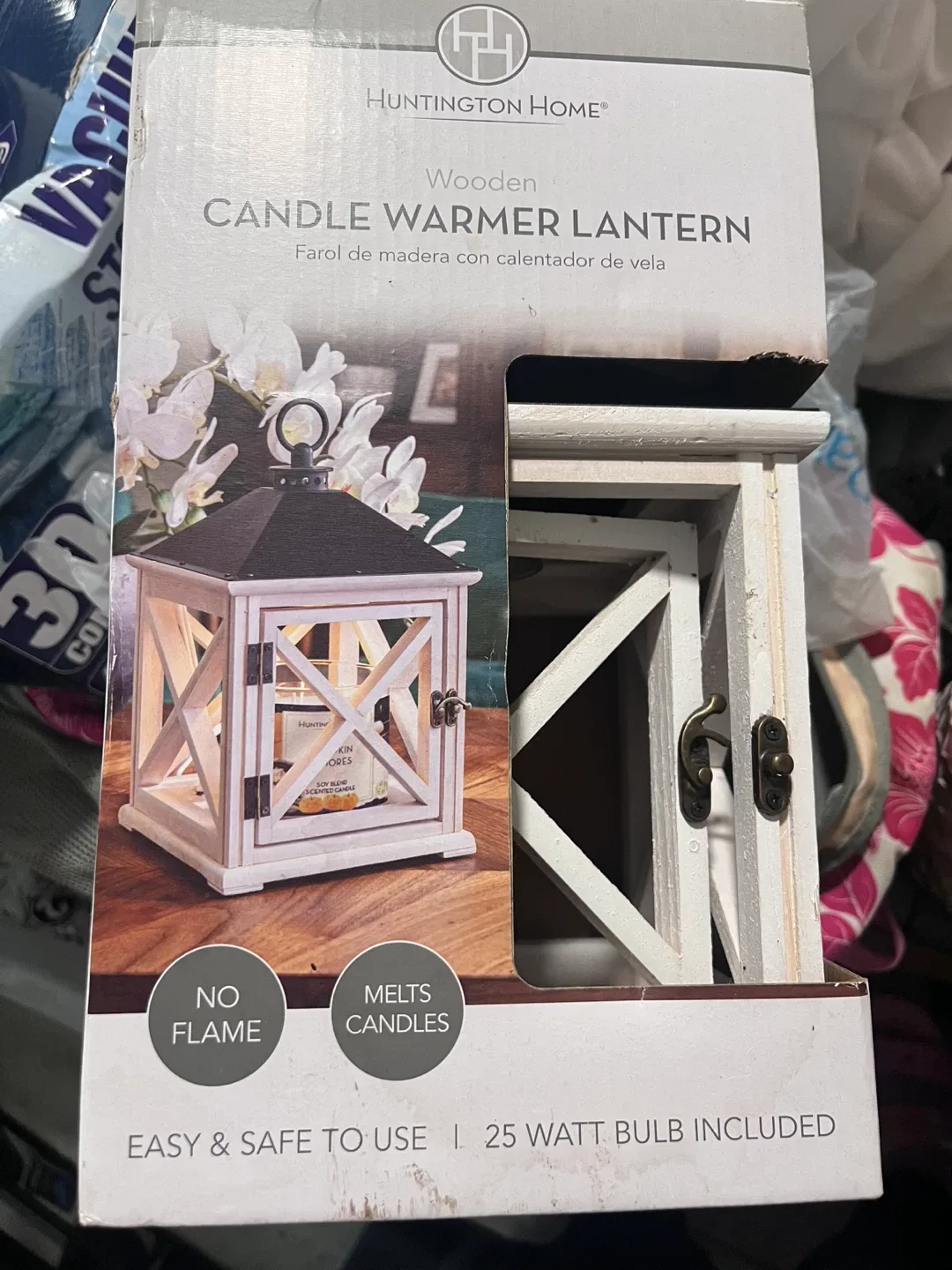 New Huntington Home Wooden Candle Warmer Lantern