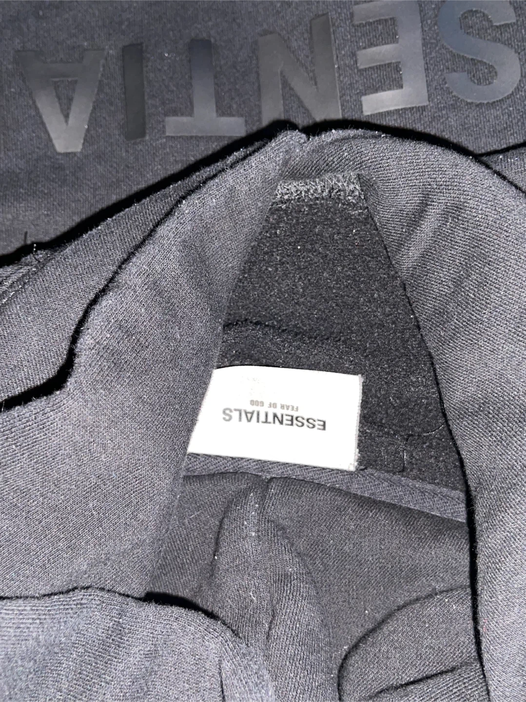 Black Essentials Fear of God Hoodie - photo 3