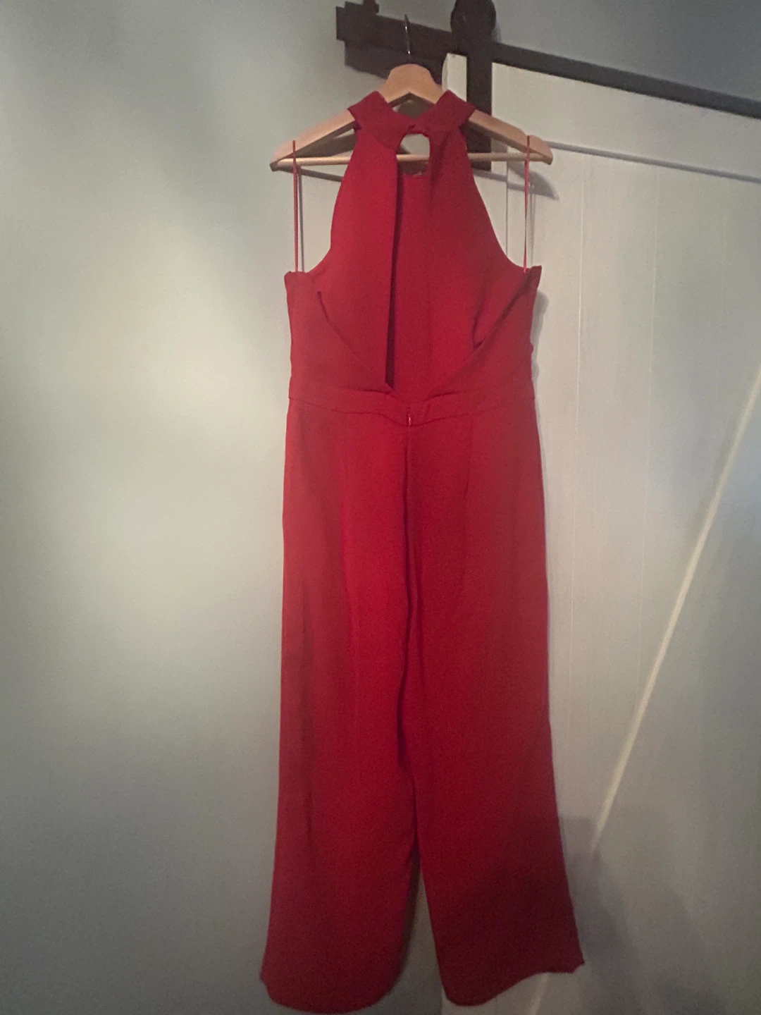 Red Halter Neck Jumpsuit - photo 2