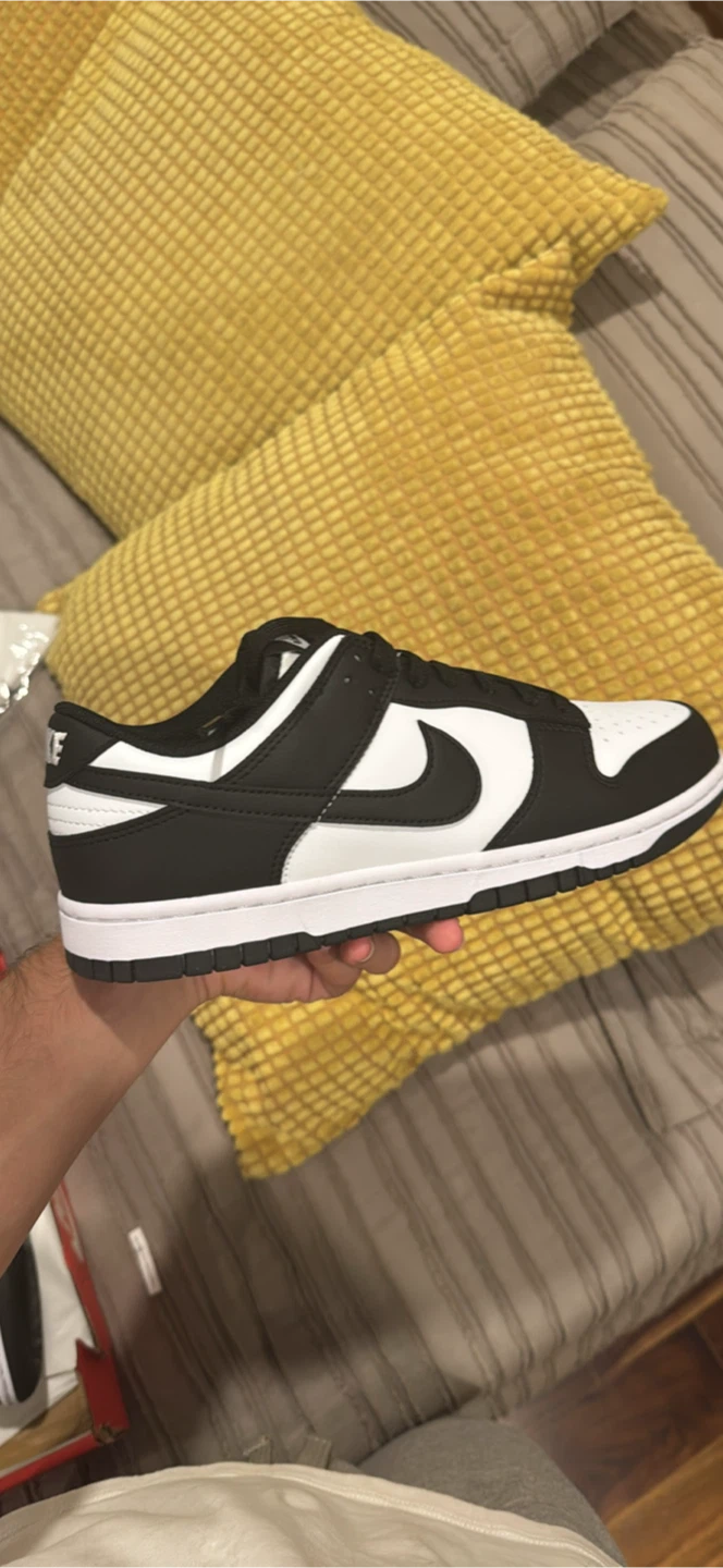 Nike Dunk Low Retro Black White Sneakers - photo 4