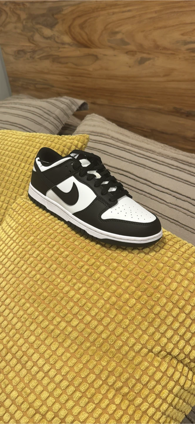 Nike Dunk Low Retro Black White Sneakers - photo 5