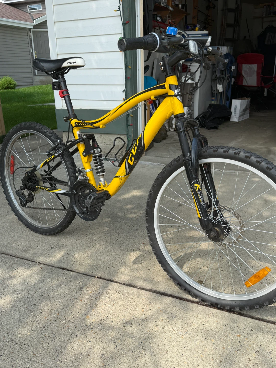 CCM Yellow Full Suspension Mountain Bike