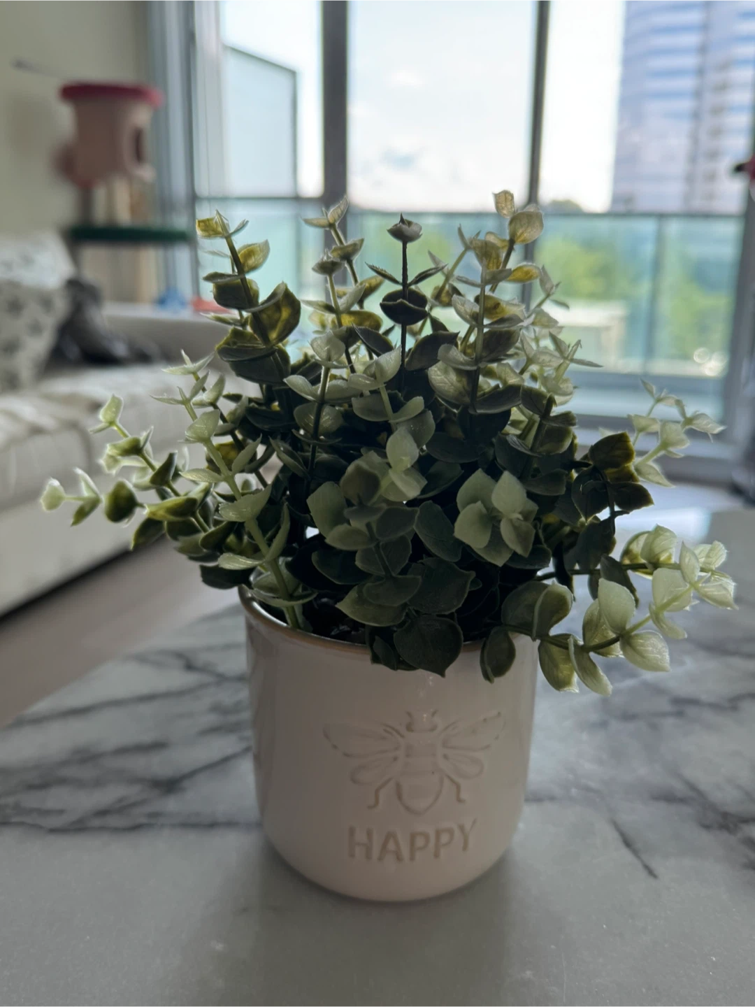 Decorative Potted Plant with Bee Design - photo 2