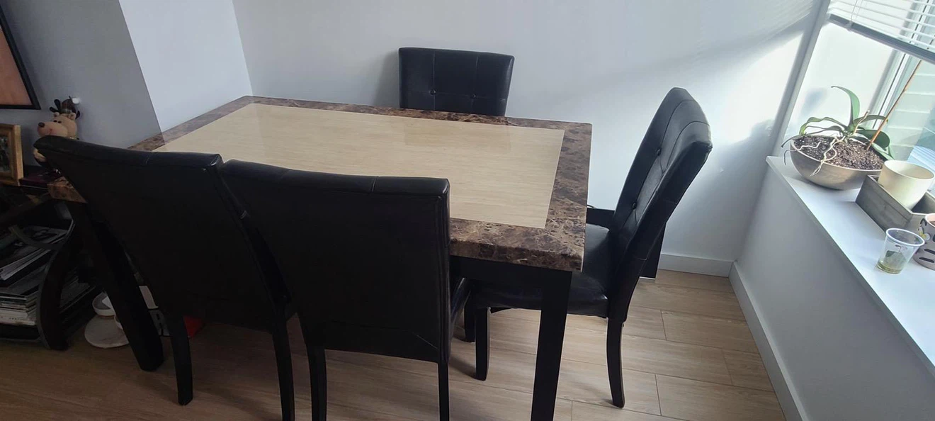 Dining Table with Faux Marble Top (just the table)