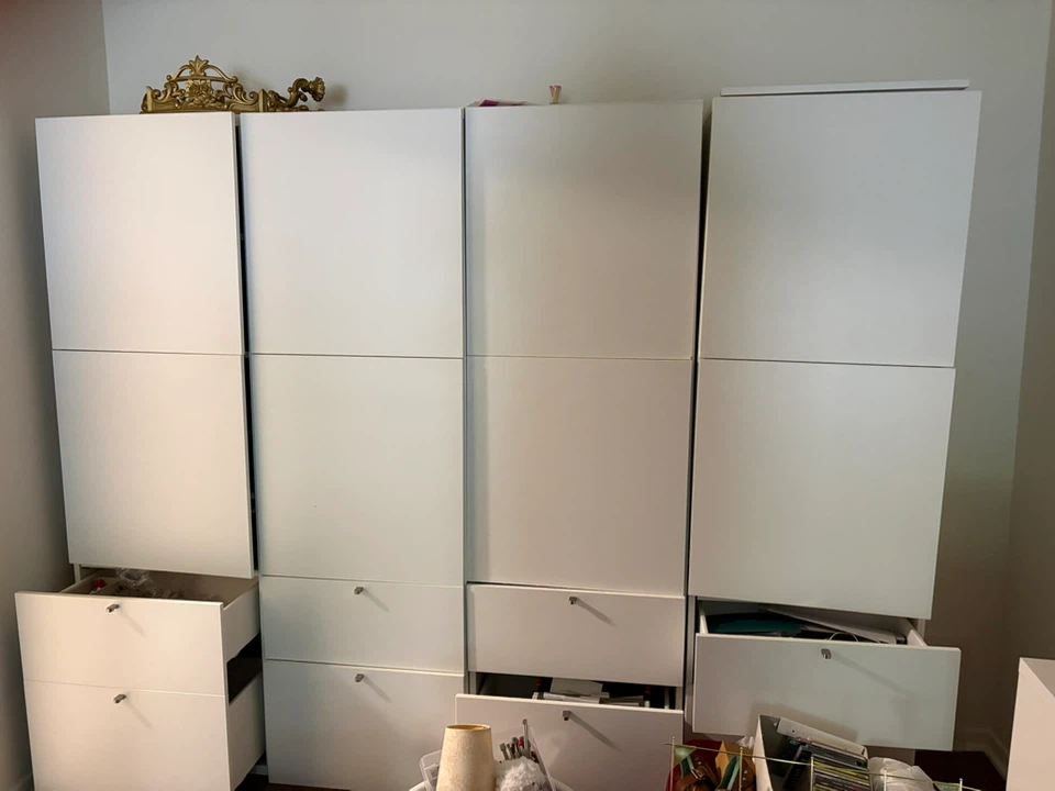 IKEA Besta White modular storage cabinets