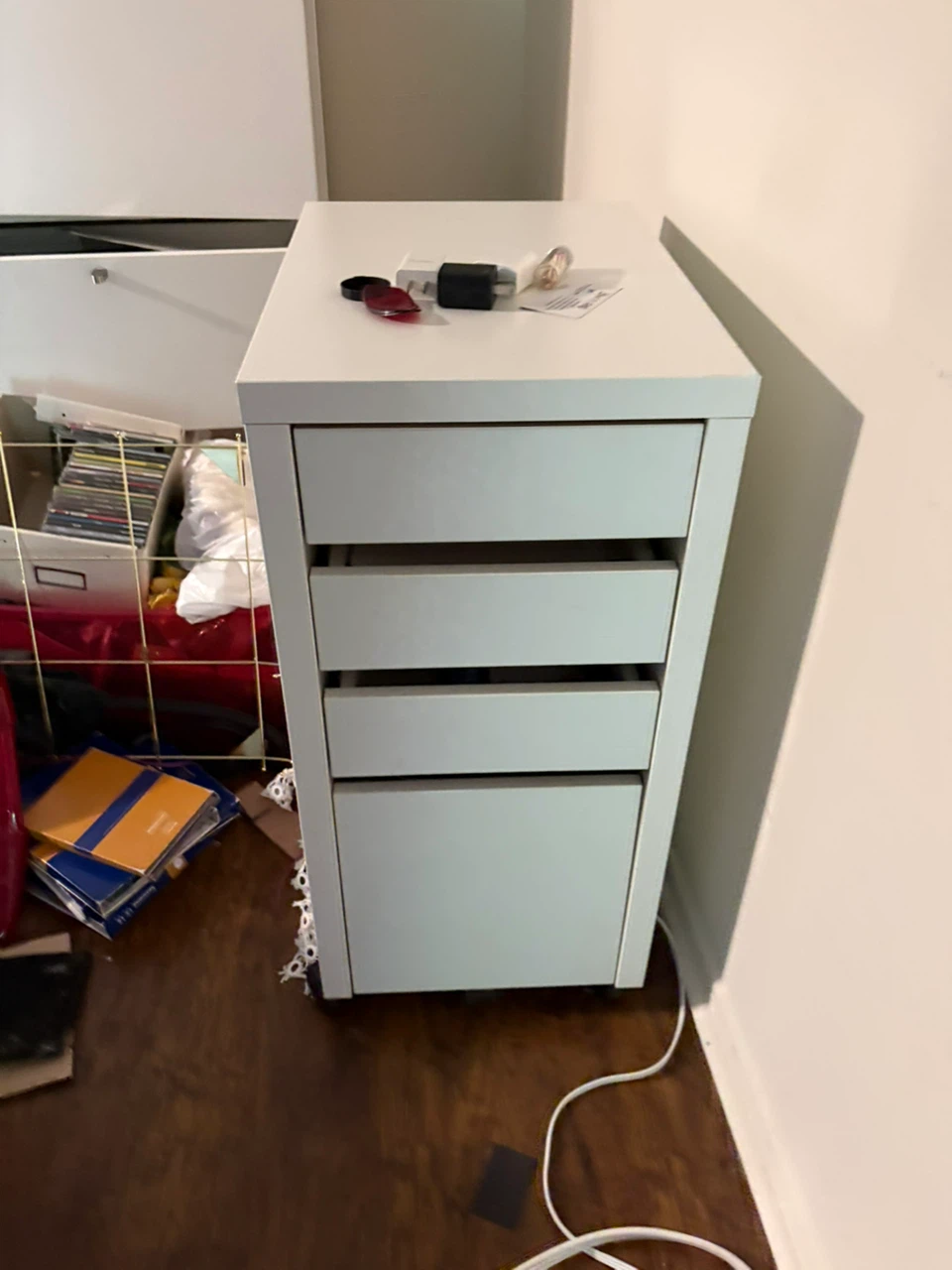 IKEA White 4-Drawer Rolling Cabinet