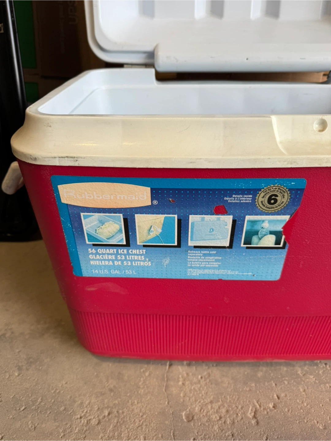 Cooler Rubbermaid 56 Quart Ice Chest Cooler - photo 4