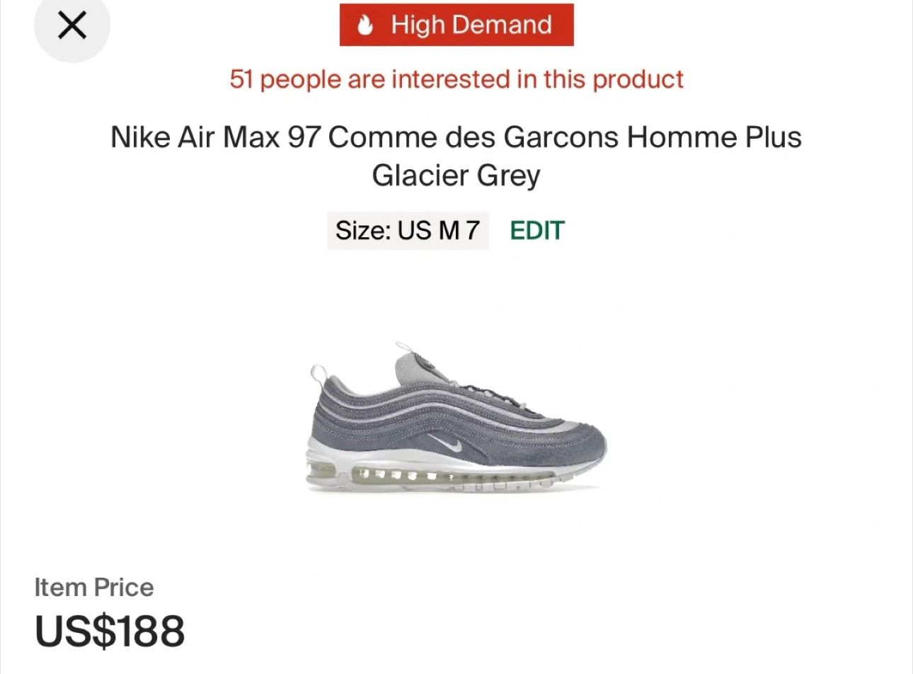 Comme des garcons x nike sneakers - photo 4
