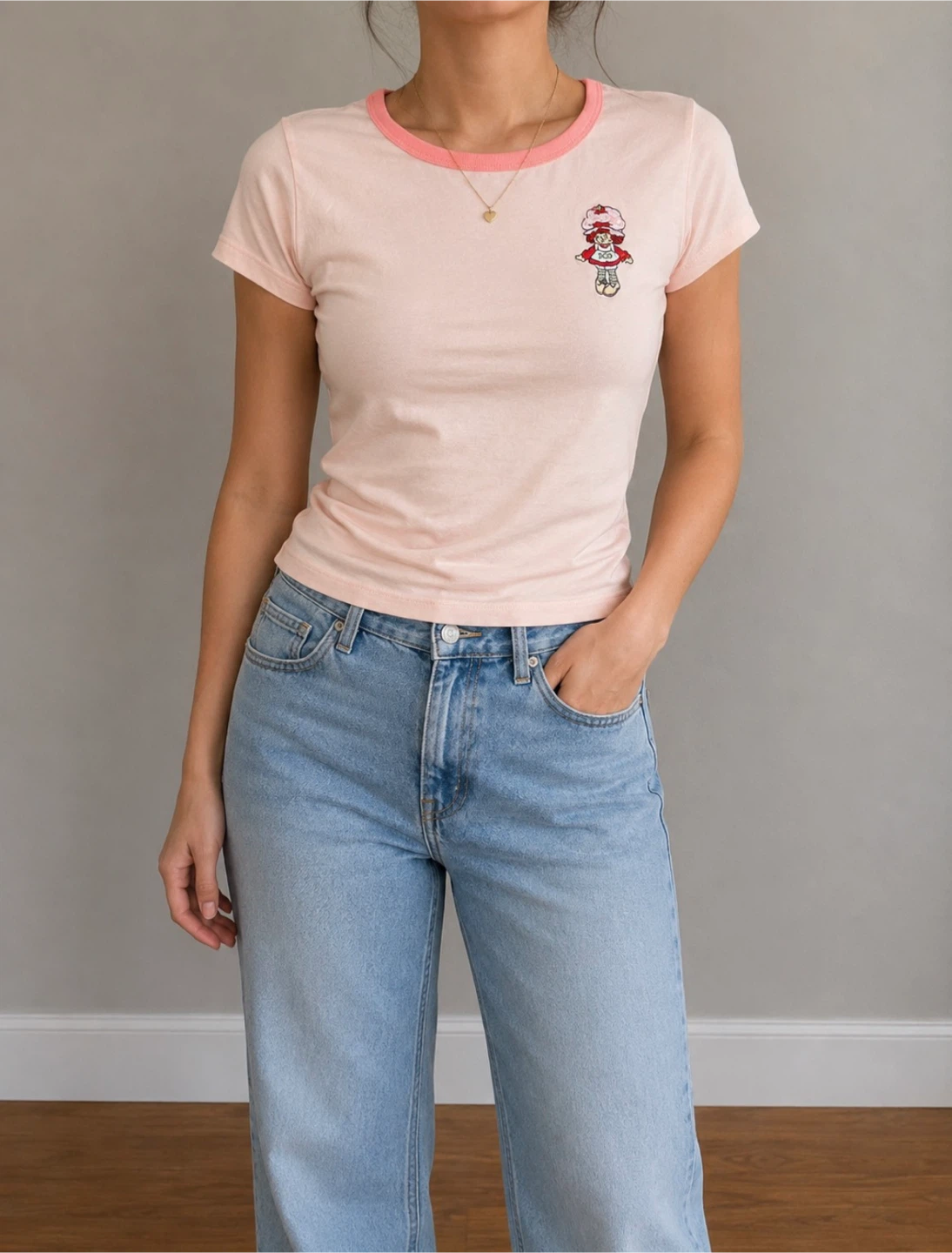 🆕Strawberry Shortcake T-Shirt - Pink, Size S/P