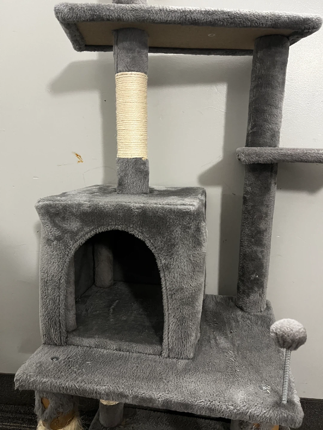 57” Grey Multi-Level Cat Tree Condo - photo 2