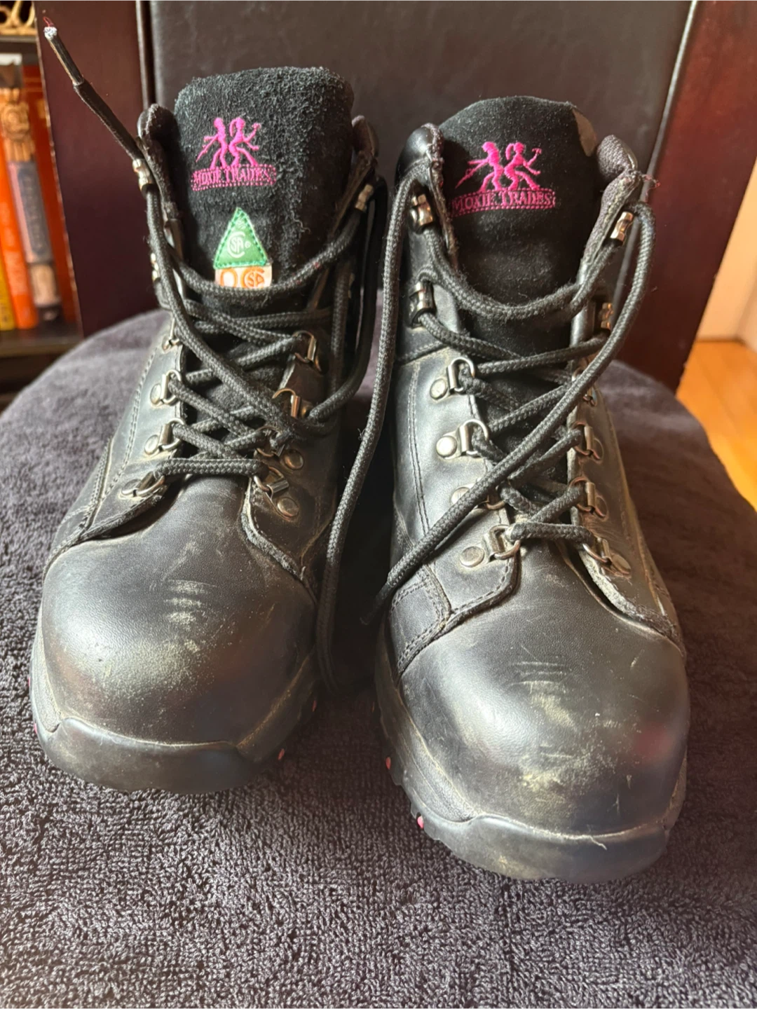 Moxie Black Protective Footwear Boots Size 9