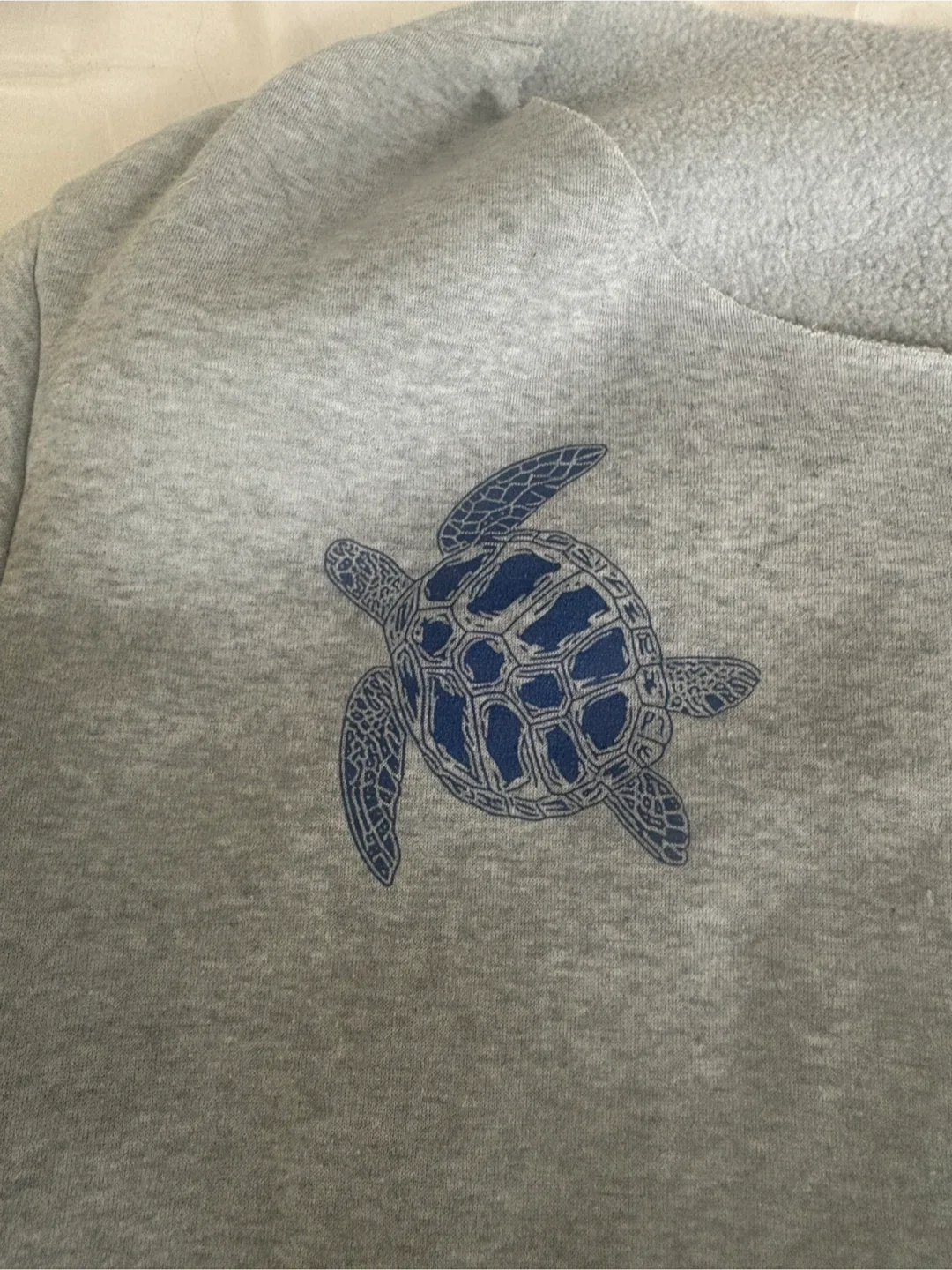 Grey Crewneck Sweatshirt with Turtle Graphic - photo 2