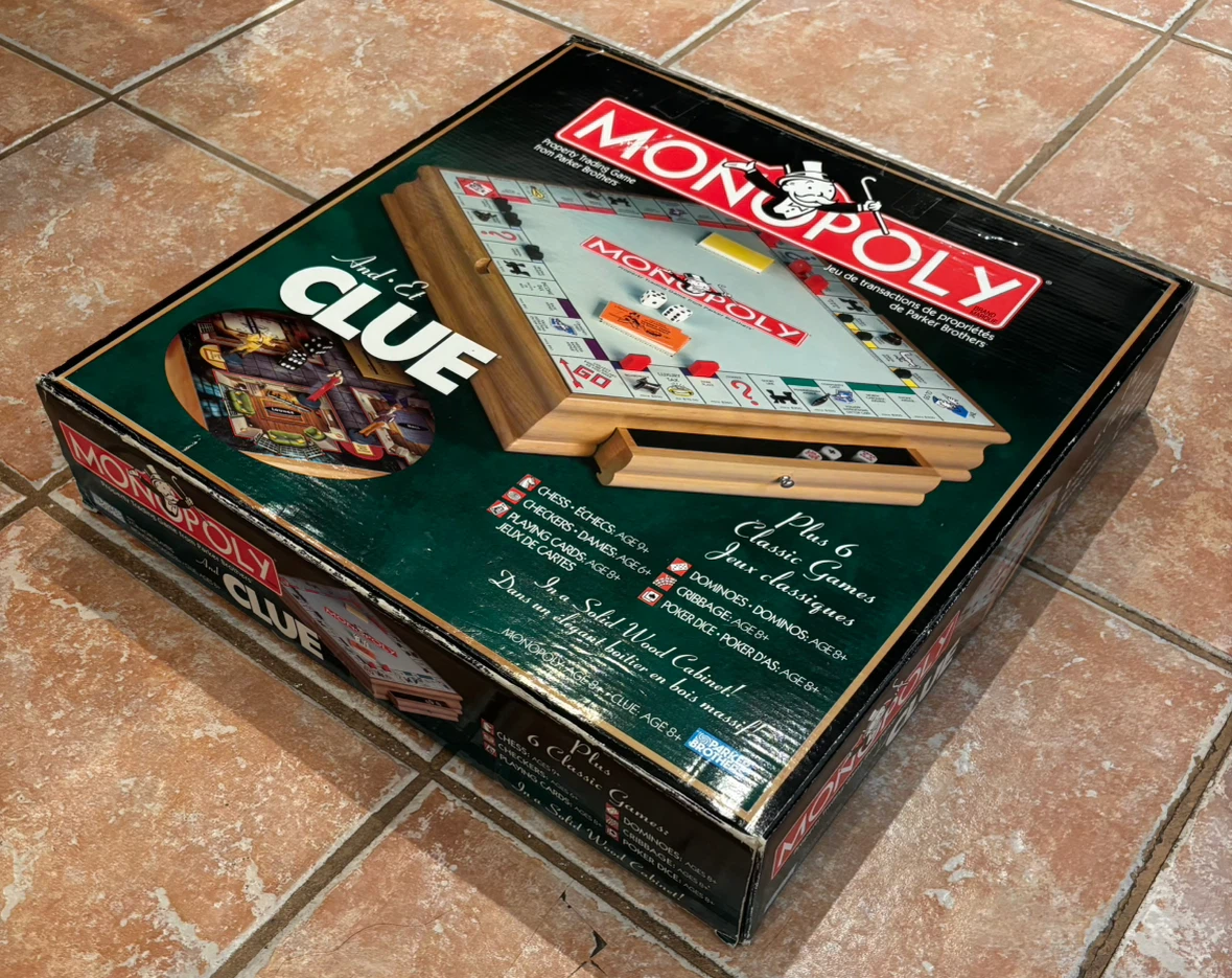 Monopoly and Clue Solid Wood Game Cabinet - photo 2