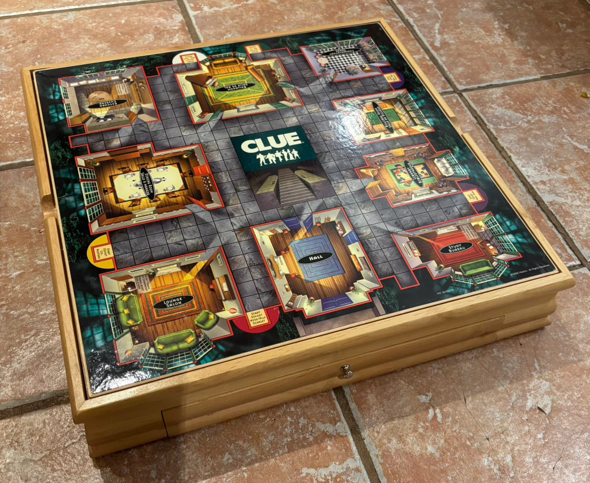 Monopoly and Clue Solid Wood Game Cabinet - photo 4