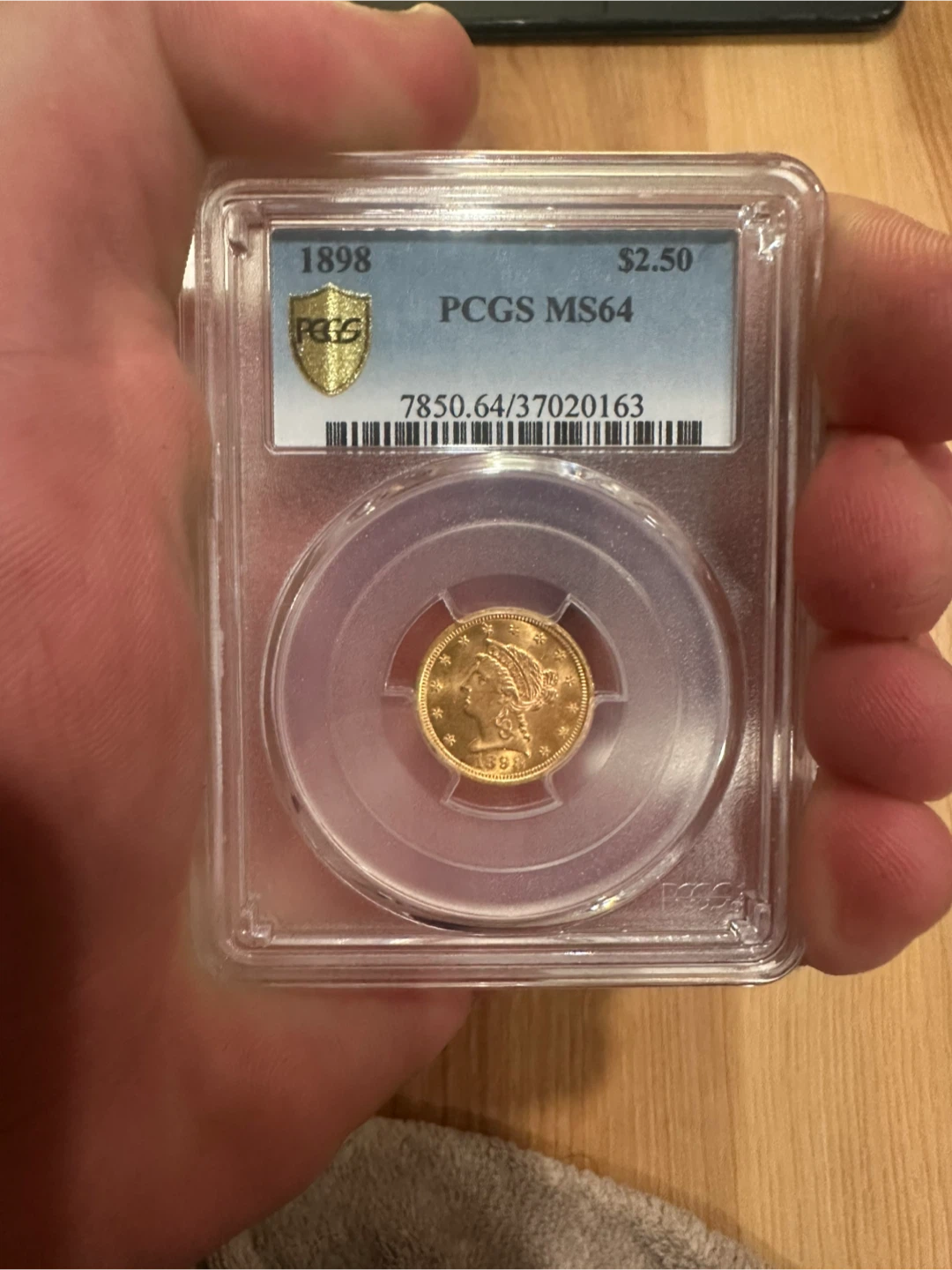 1898 PCGS MS64 $2.50 Gold Liberty Head Quarter Eagle Coin