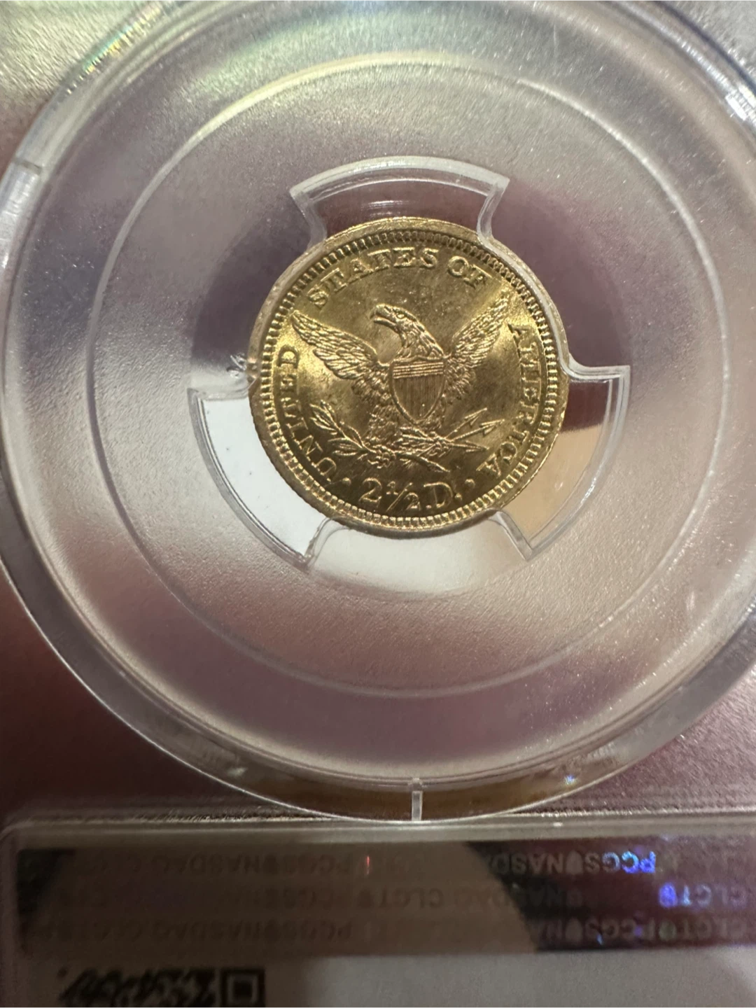 1898 PCGS MS64 $2.50 Gold Liberty Head Quarter Eagle Coin - photo 2