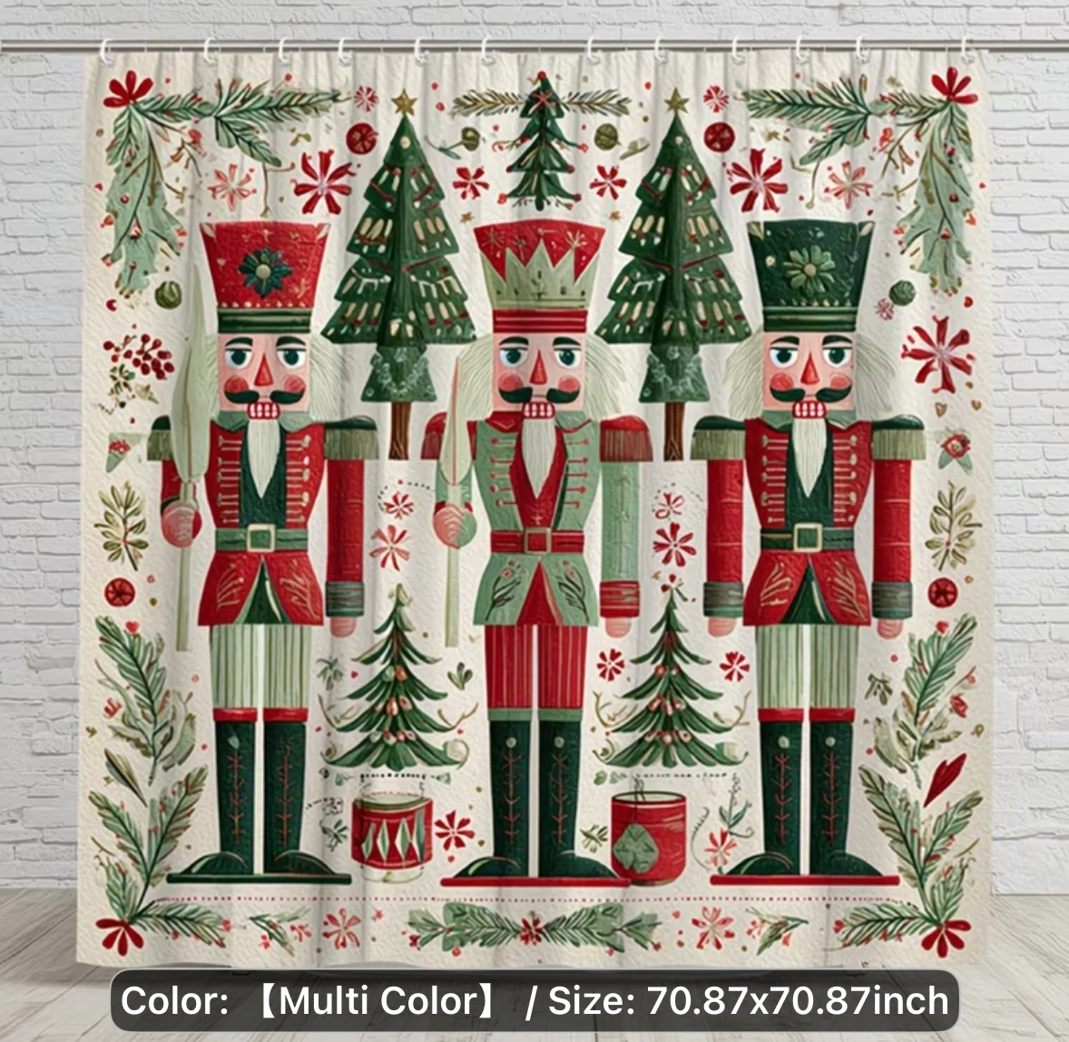Nutcracker Christmas Shower Curtain - photo 2