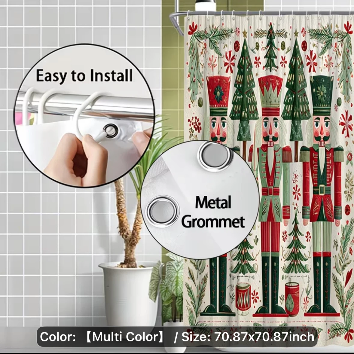 Nutcracker Christmas Shower Curtain - photo 3