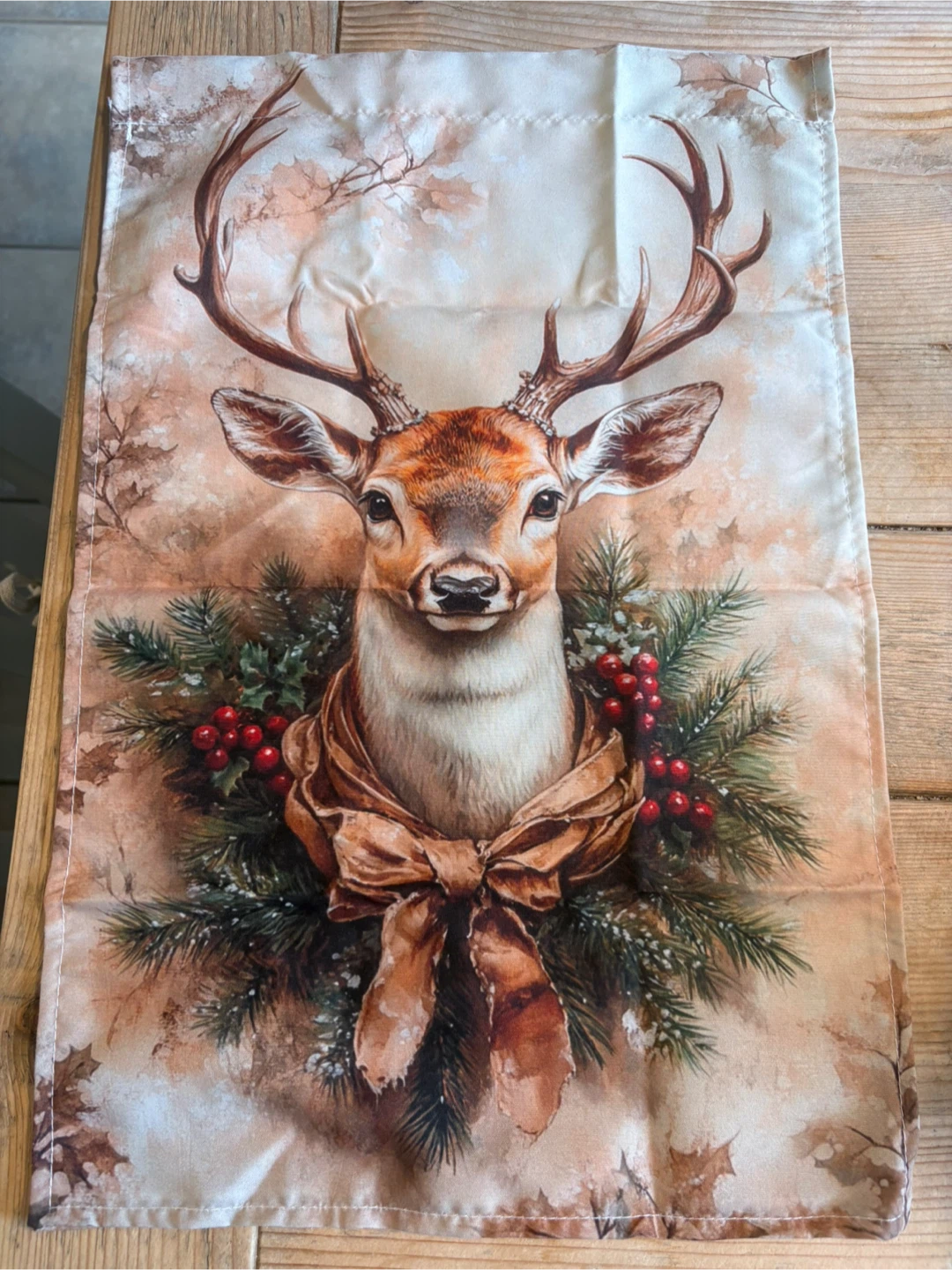Christmas Deer Garden Flag