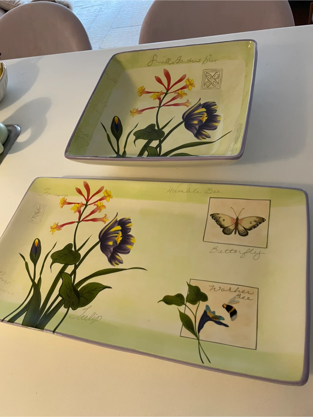 Susan Winget Serving Platter and Dish