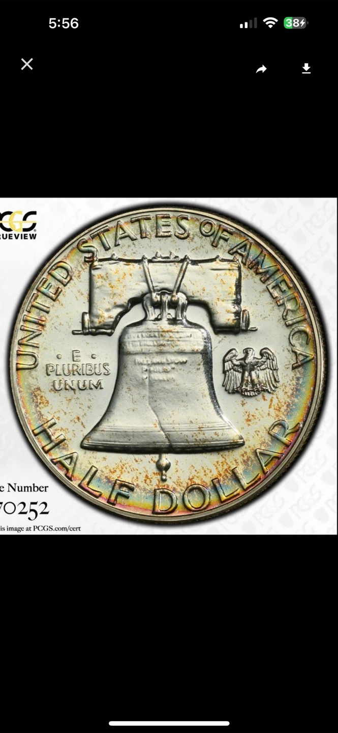 1961 PCGS PR67 Franklin Half Dollar - Doubled Die Reverse - photo 5