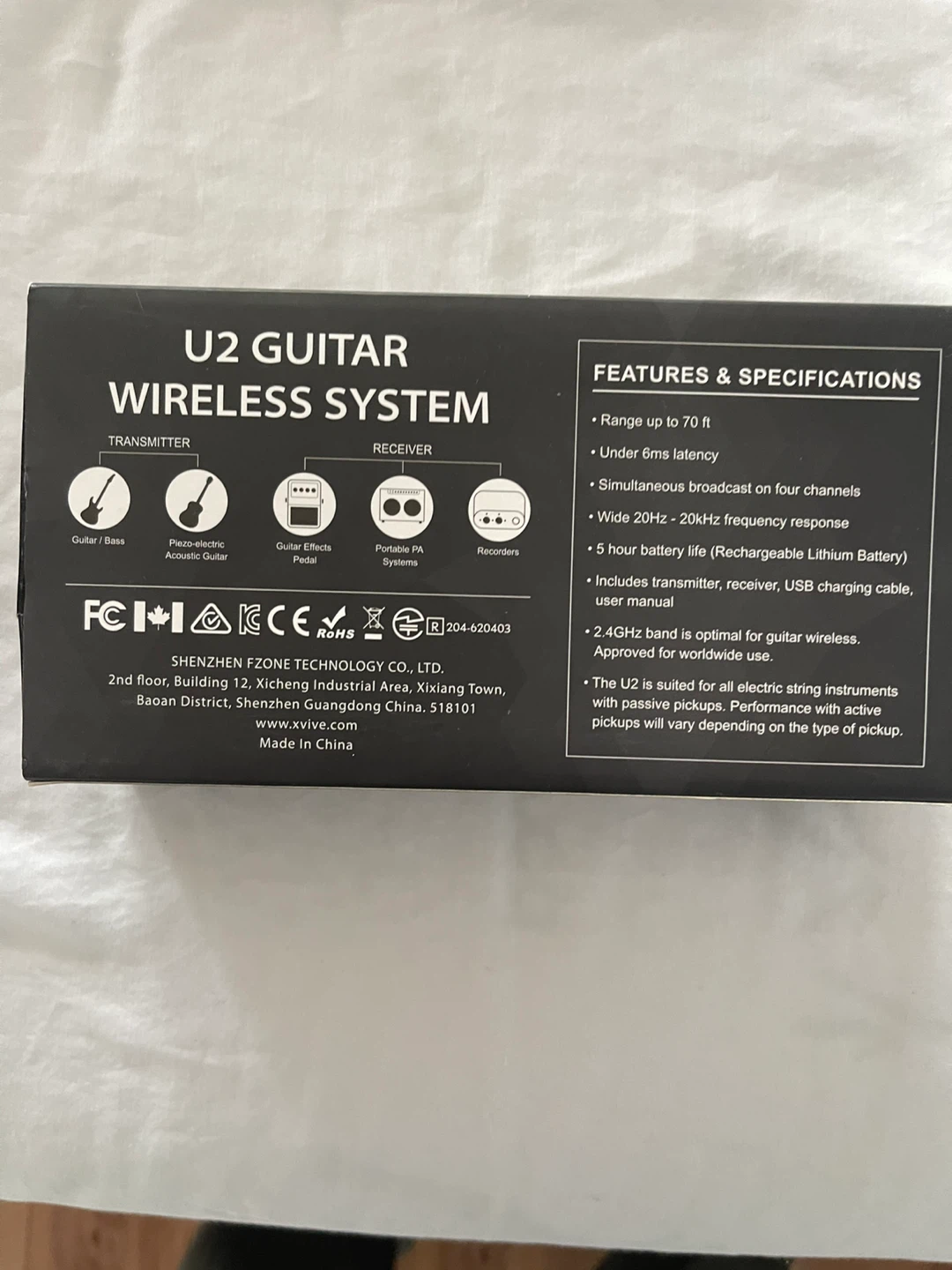 XVIVE U2 Guitar Wireless System - Black - photo 2