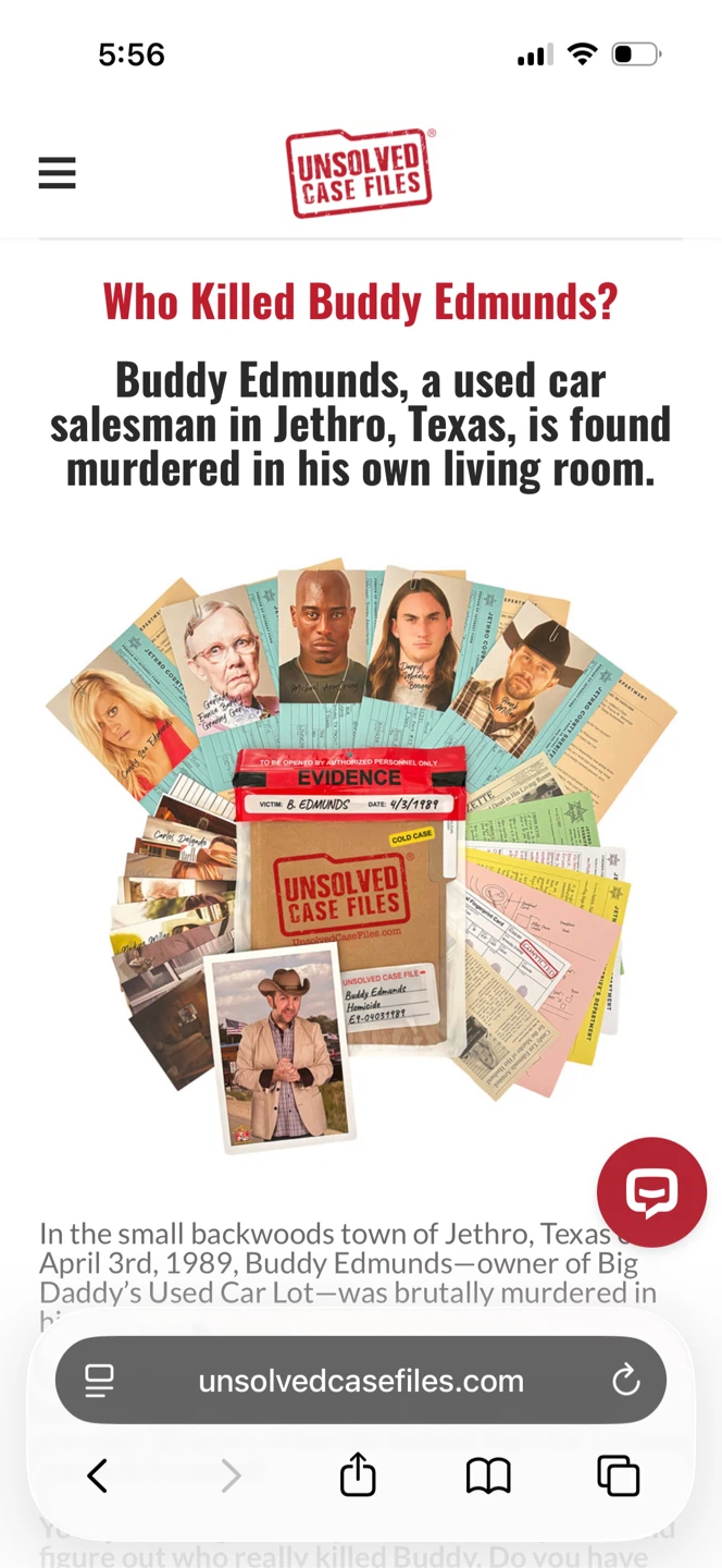UNSOLVED CASE FILES | Edmunds, Buddy  Murder Mystery