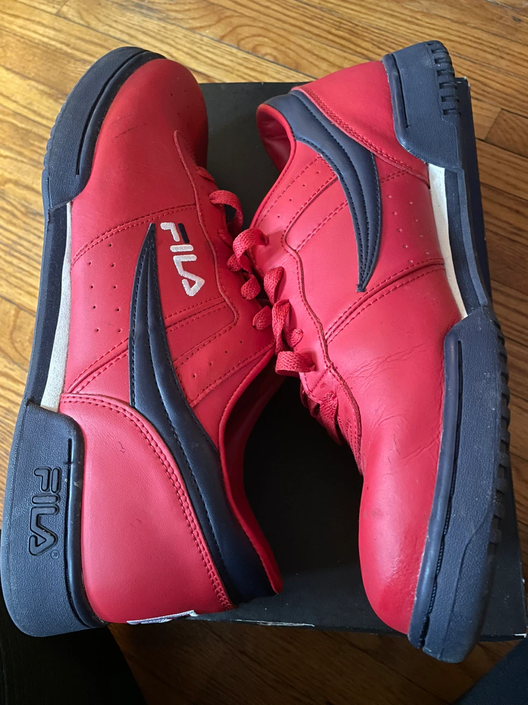Fila Red Leather Sneakers