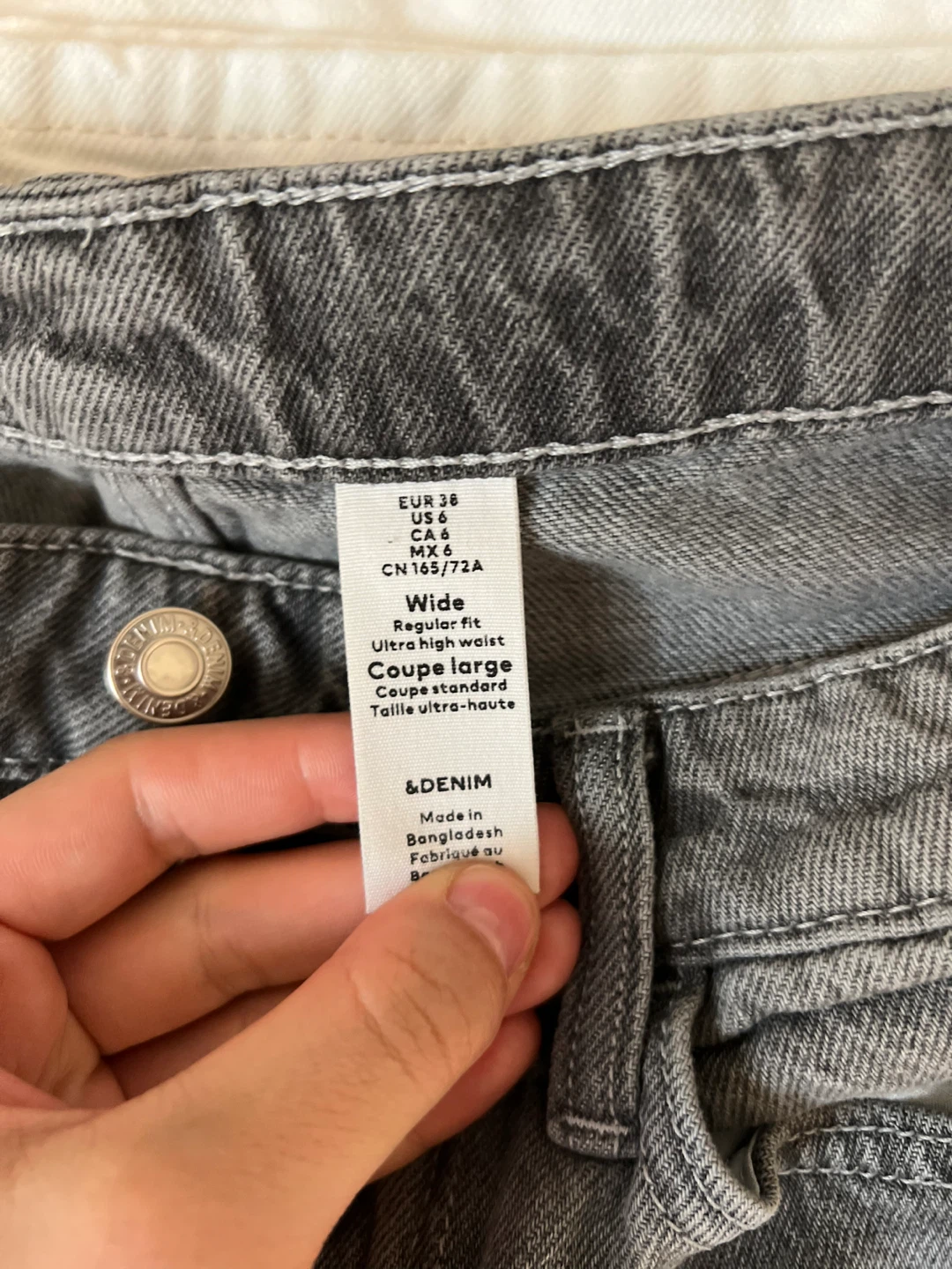 H&M Wide Leg Jeans Grey - photo 4