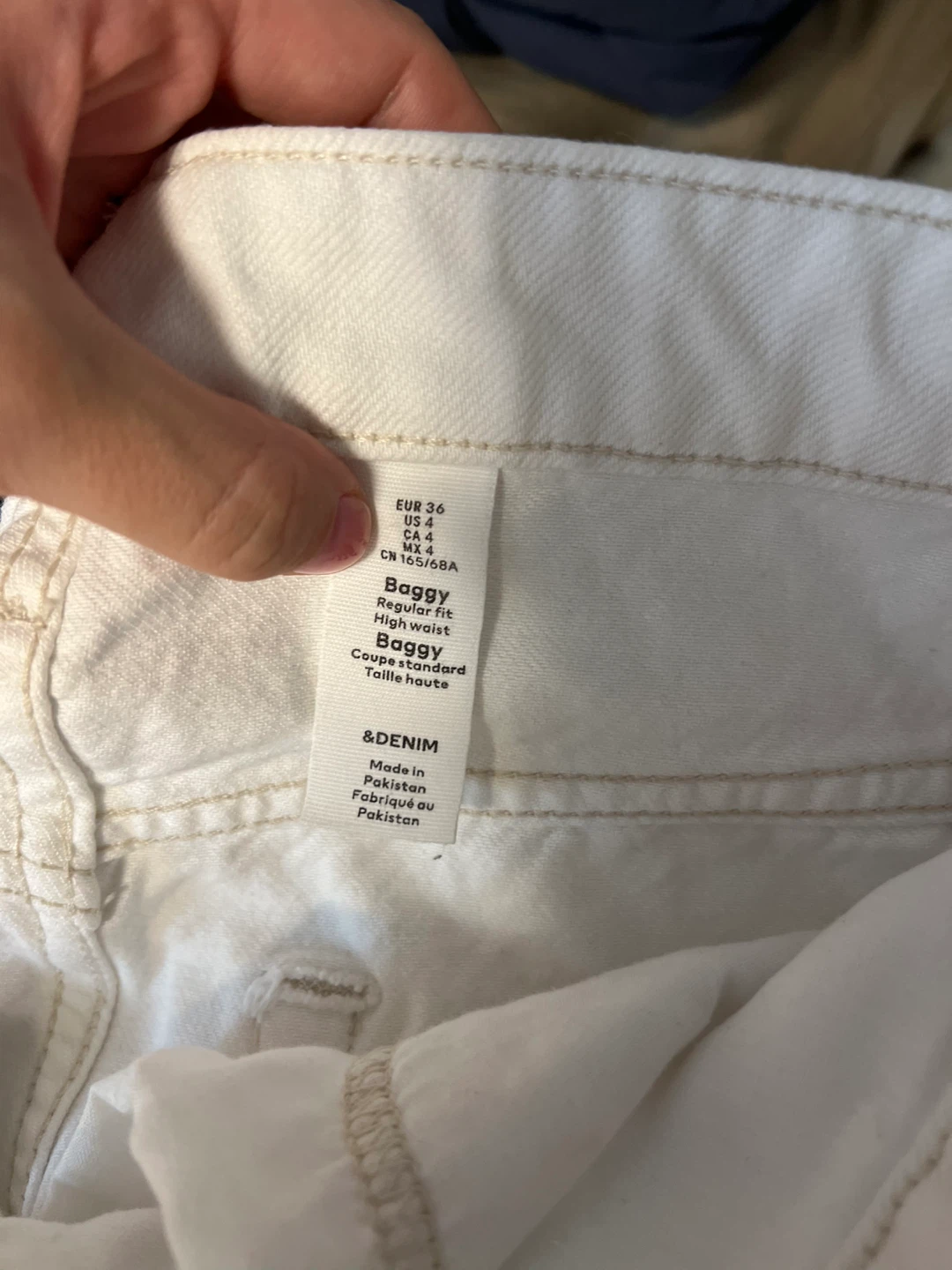 White Baggy High Waist Jeans - photo 3