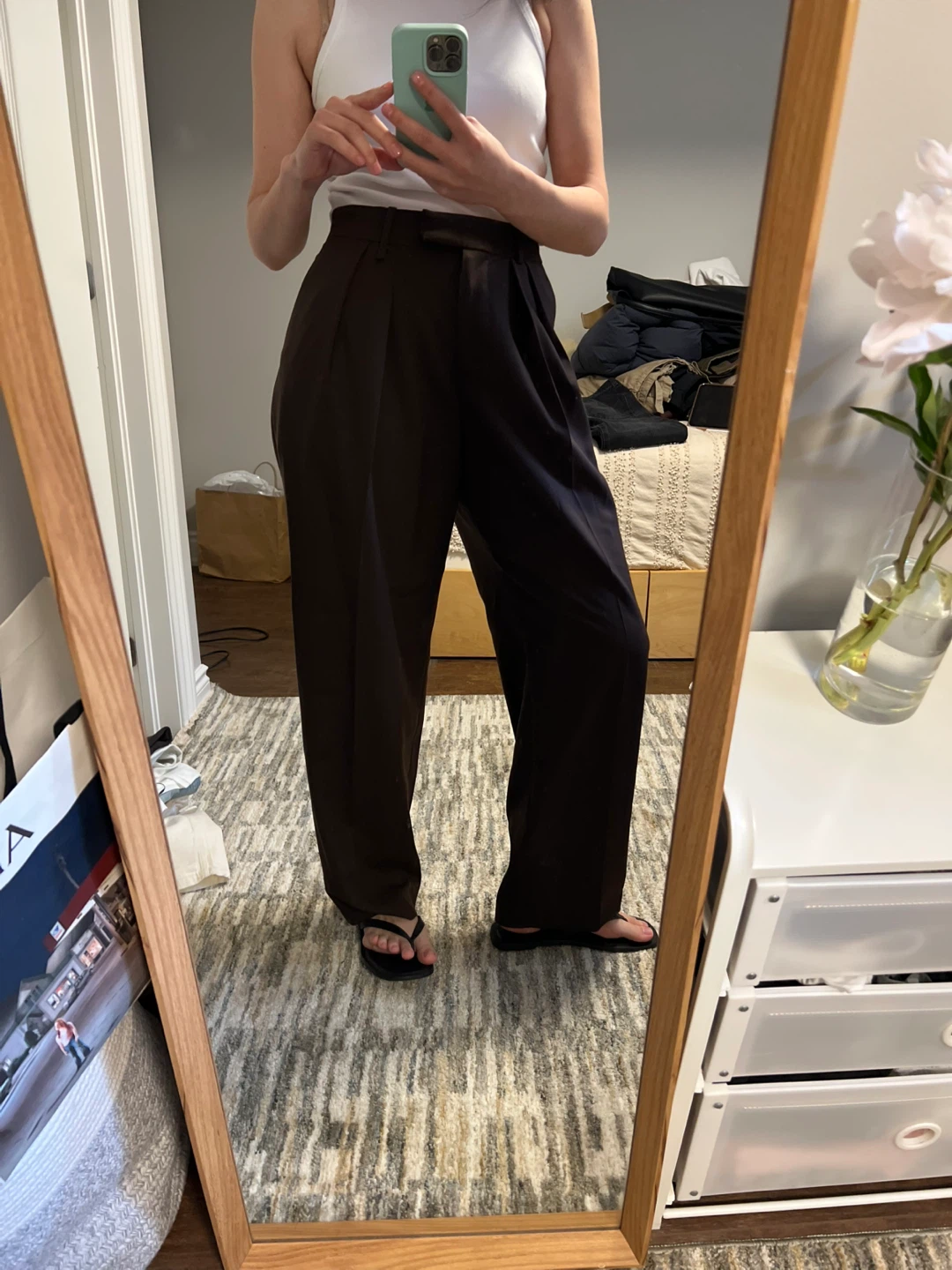 ARKET Tapered Trousers - Brown - photo 2