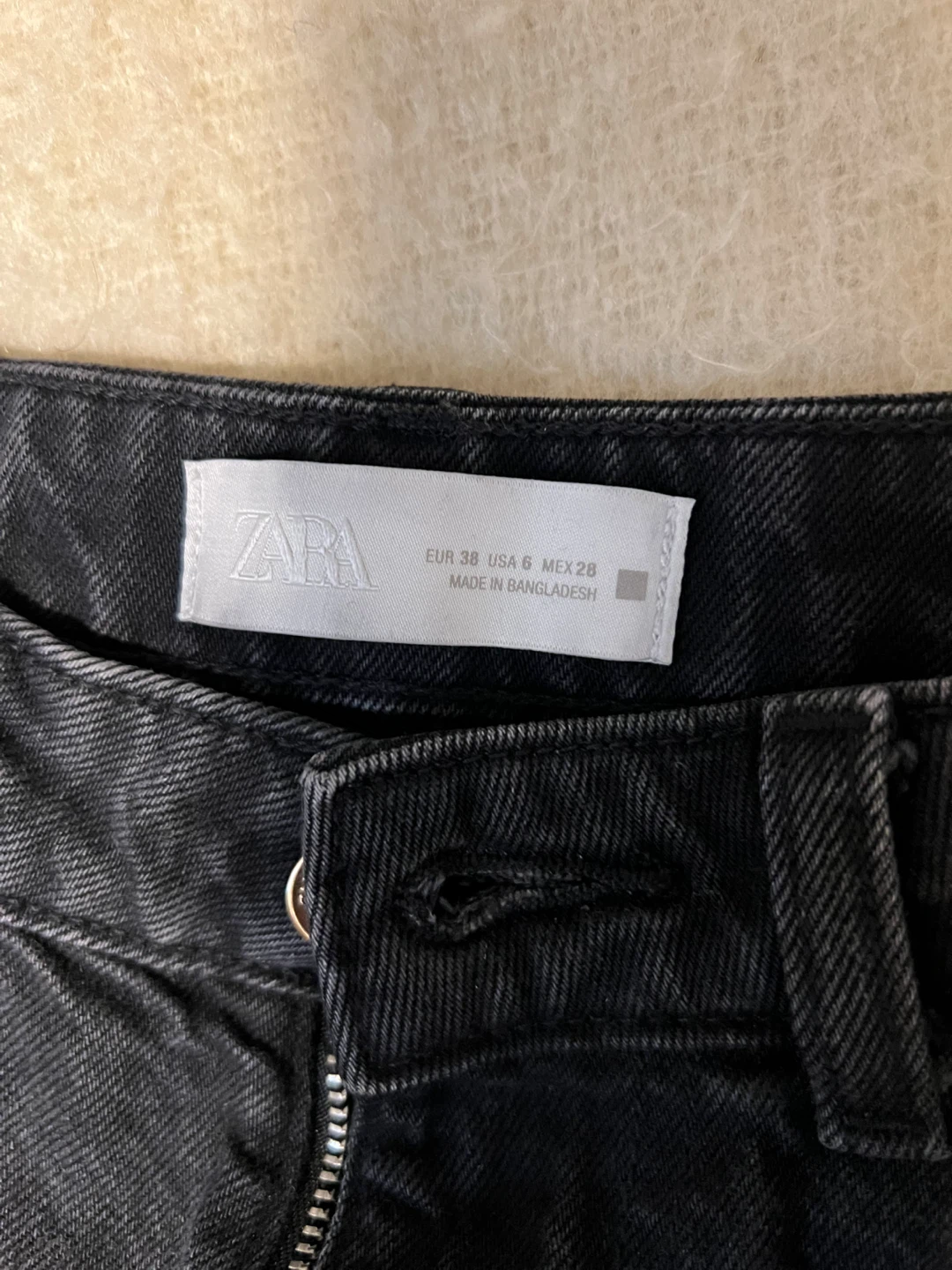 ZARA Black Denim Jeans Size 6 - photo 3