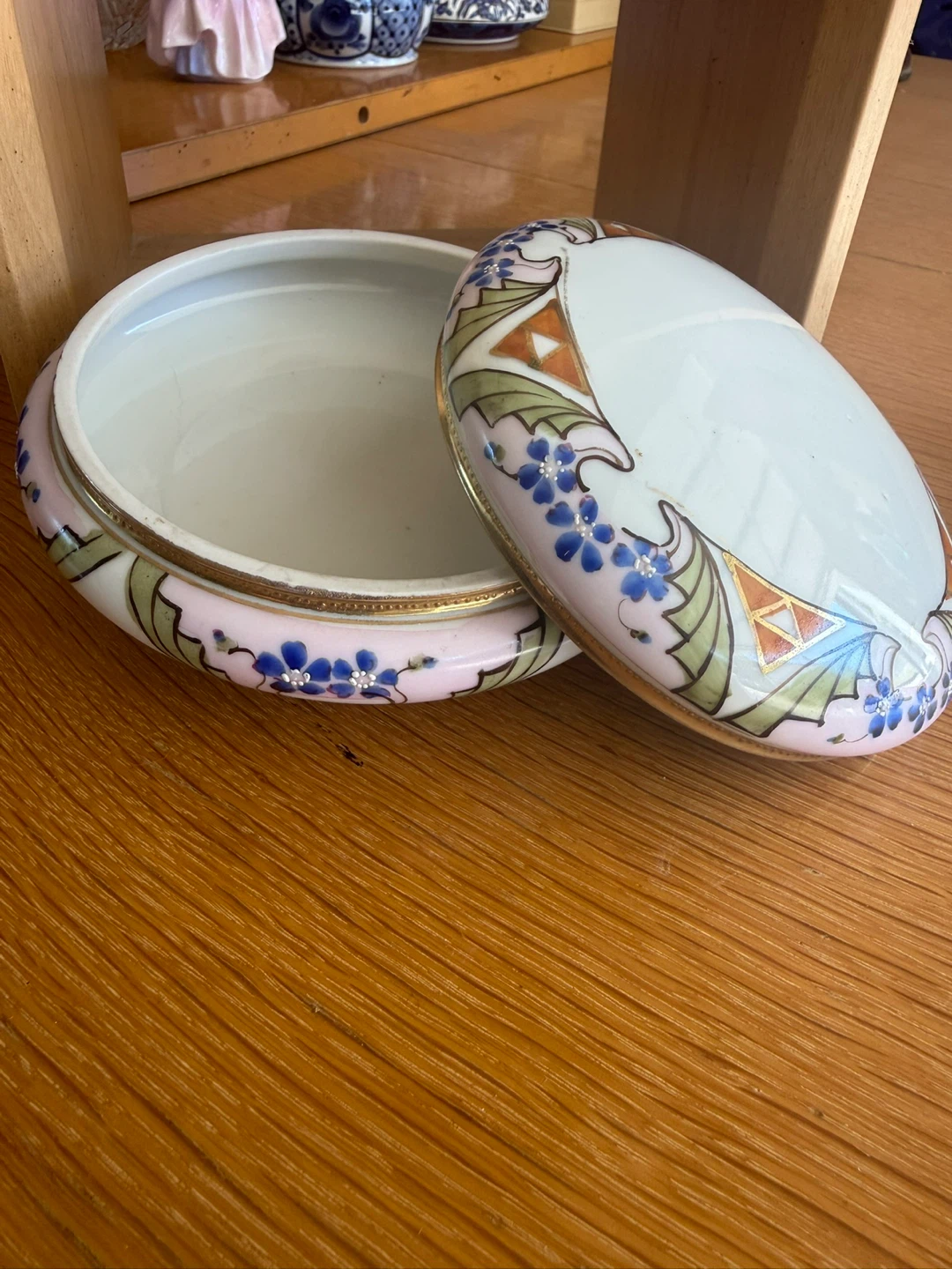 Vintage Hand Painted Nippon Porcelain Trinket Box