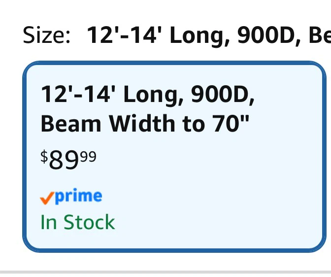 KALINCO Jon Boat Cover - 12'-14' Long, 900D Waterproof - photo 2
