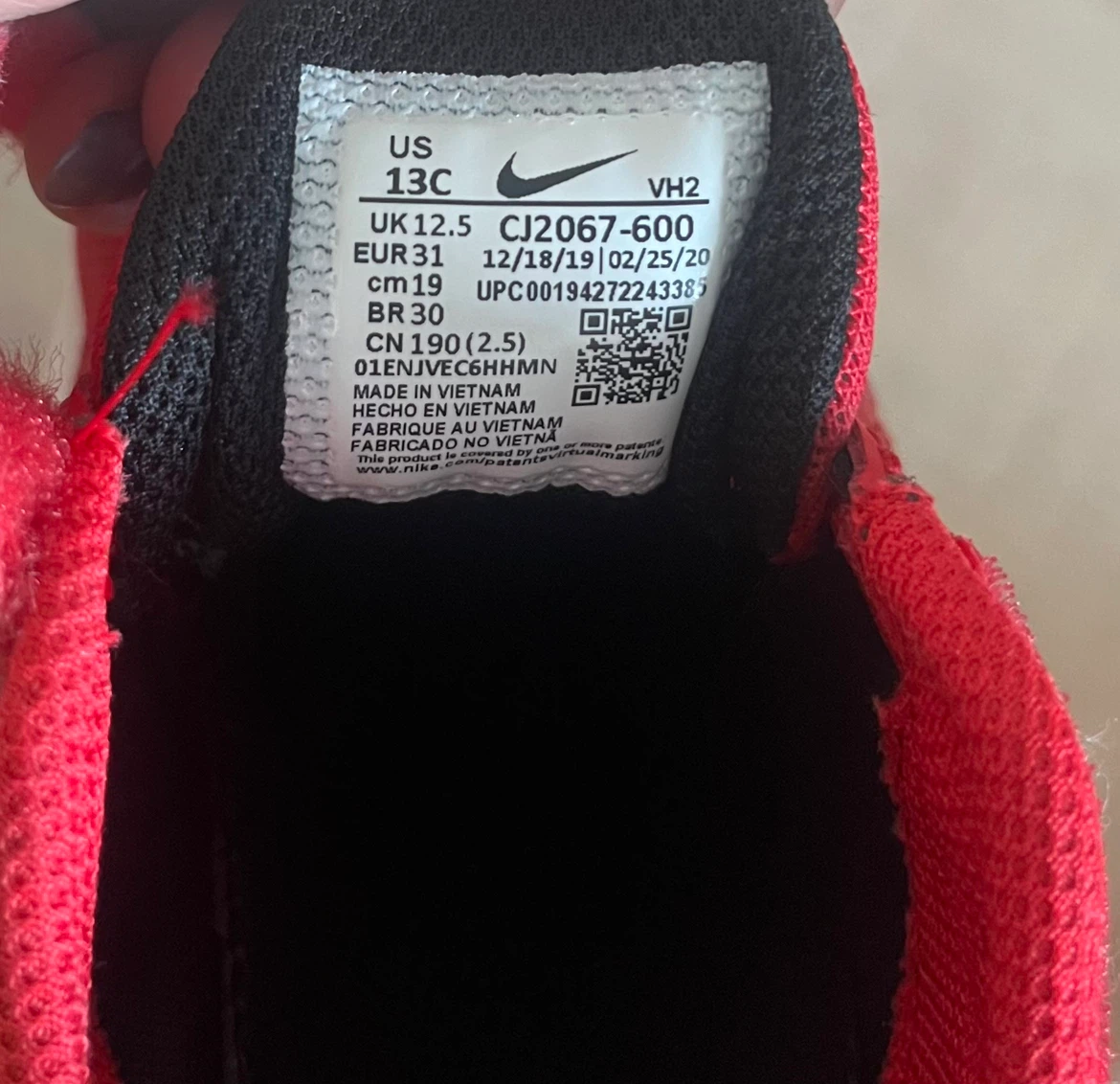 Nike Downshifter Kids Red Running Shoes Size 13C - photo 5